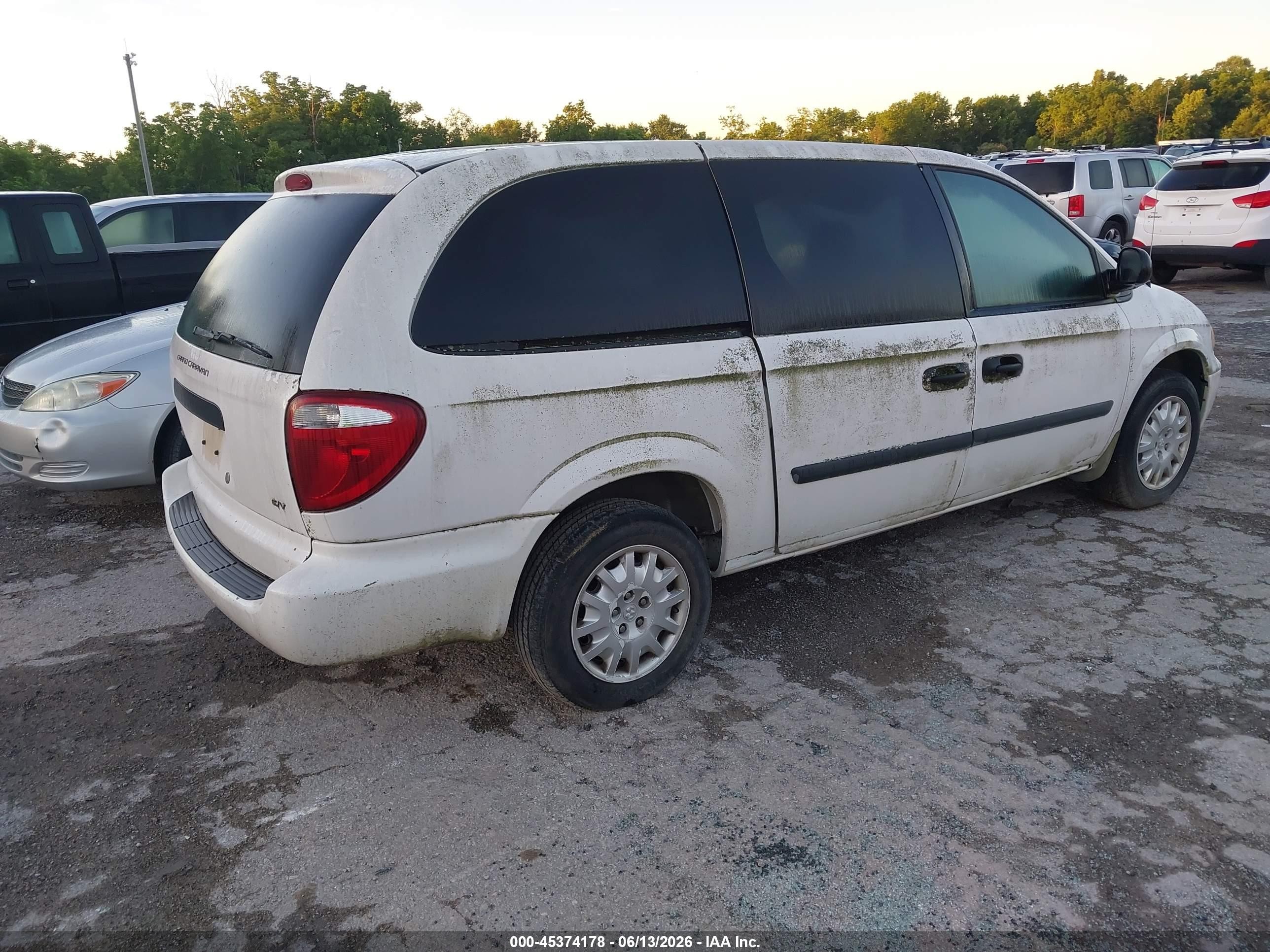 2007 Dodge Grand Caravan Cv White vin: 1D4GP23R67B211494