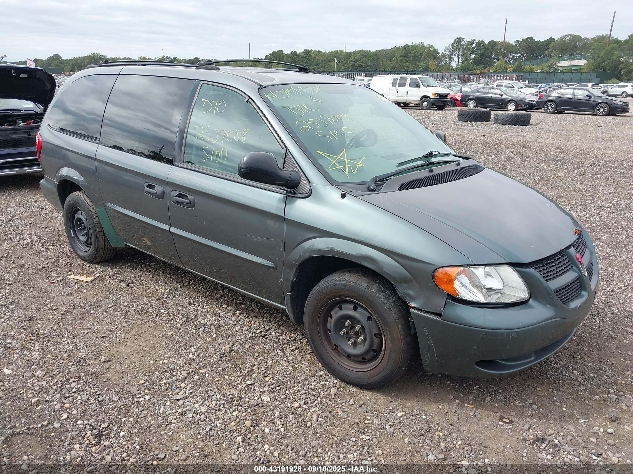 2003 Dodge Grand Caravan Se Green vin: 1D4GP24333B312447