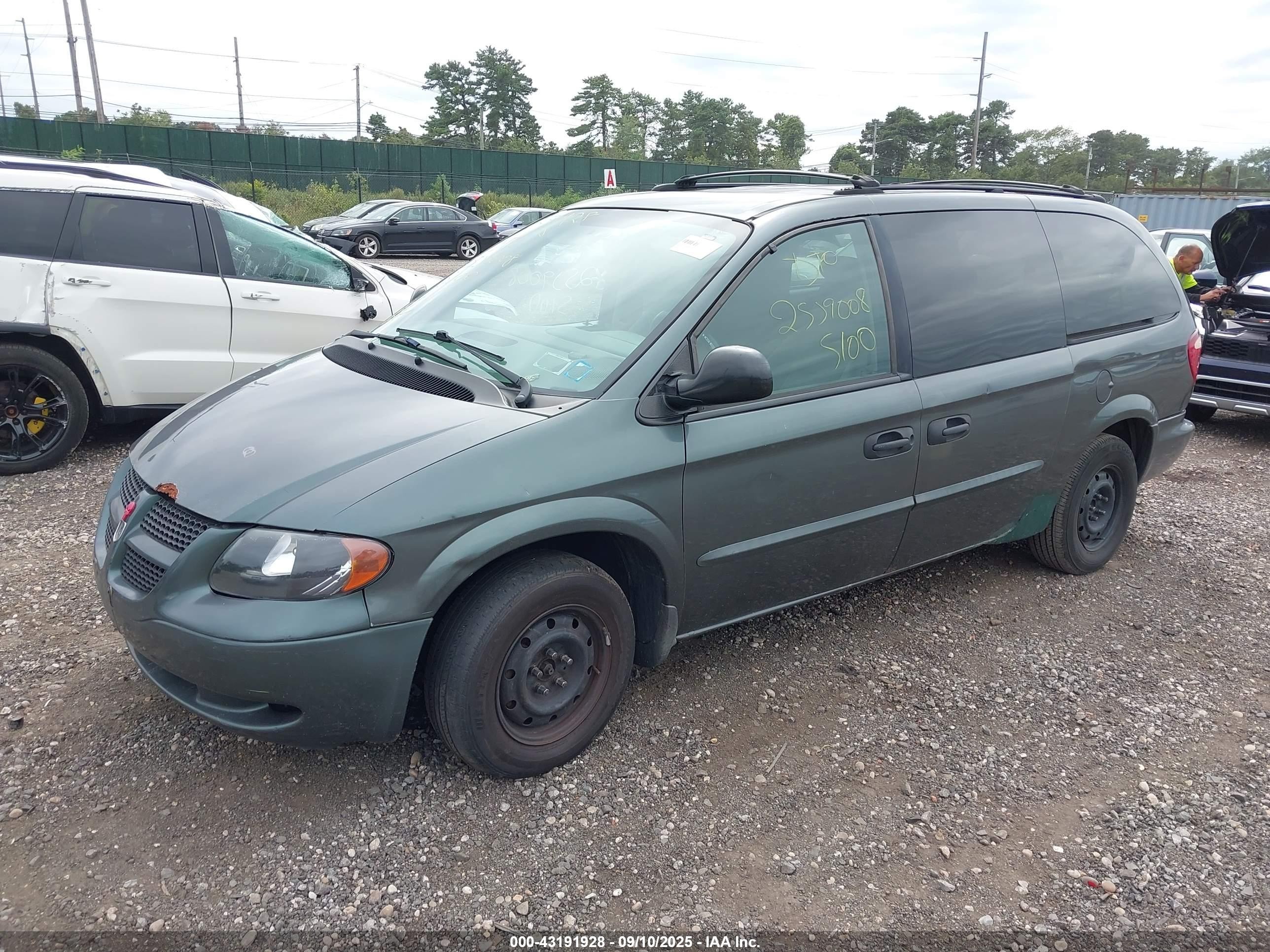 2003 Dodge Grand Caravan Se Green vin: 1D4GP24333B312447