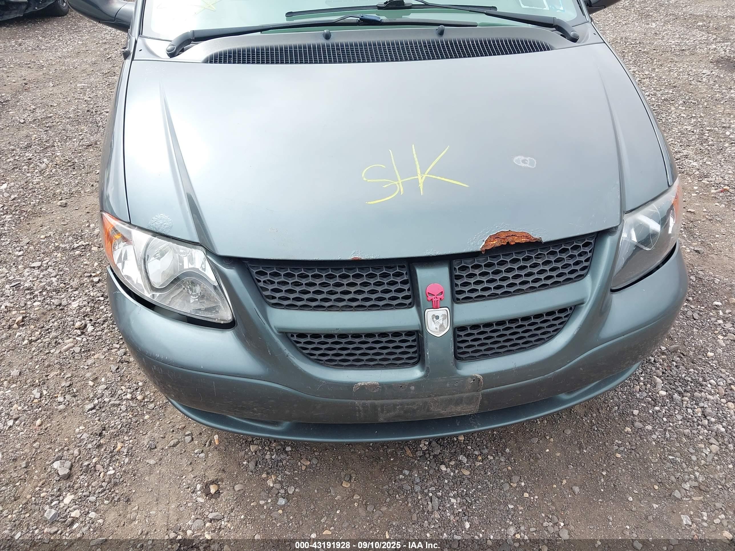 2003 Dodge Grand Caravan Se Green vin: 1D4GP24333B312447