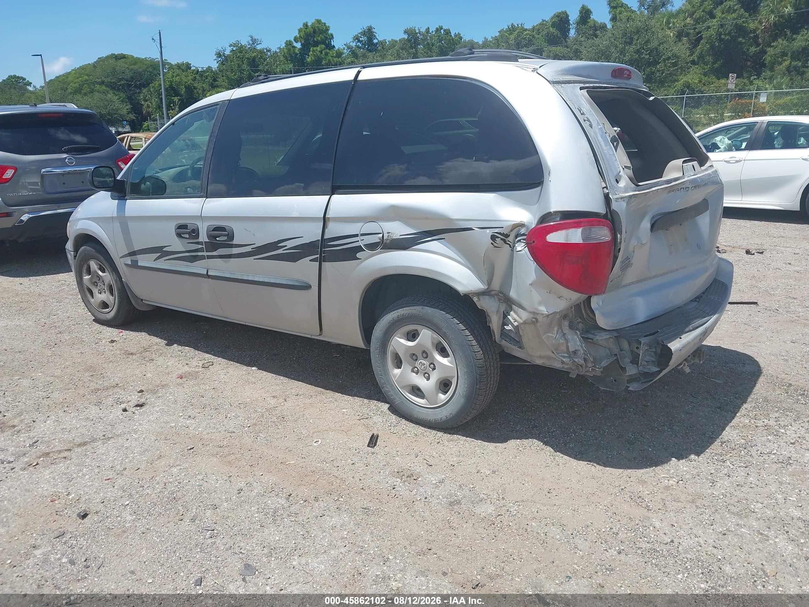 2003 Dodge Grand Caravan Se Silver vin: 1D4GP24353B191355