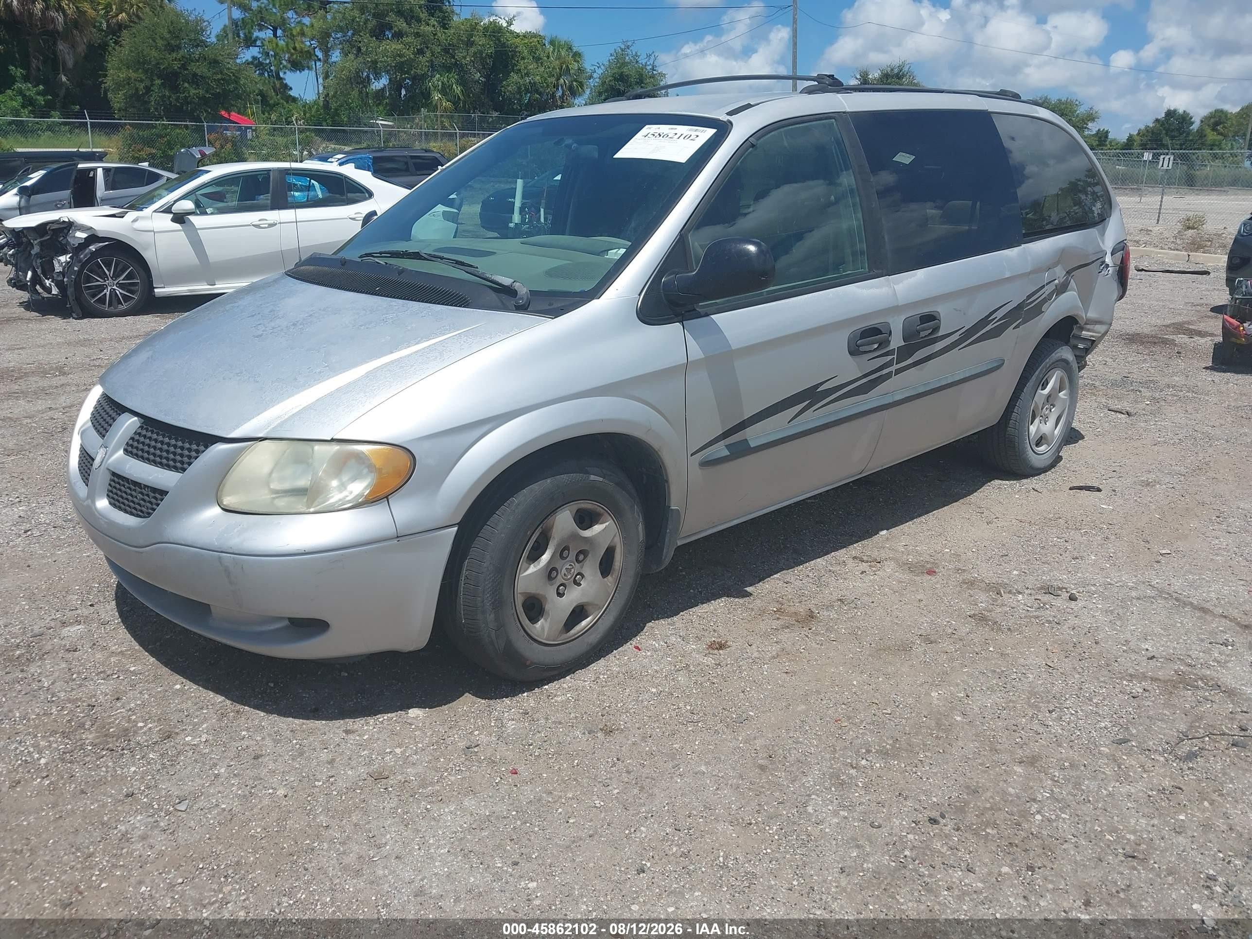 2003 Dodge Grand Caravan Se Silver vin: 1D4GP24353B191355
