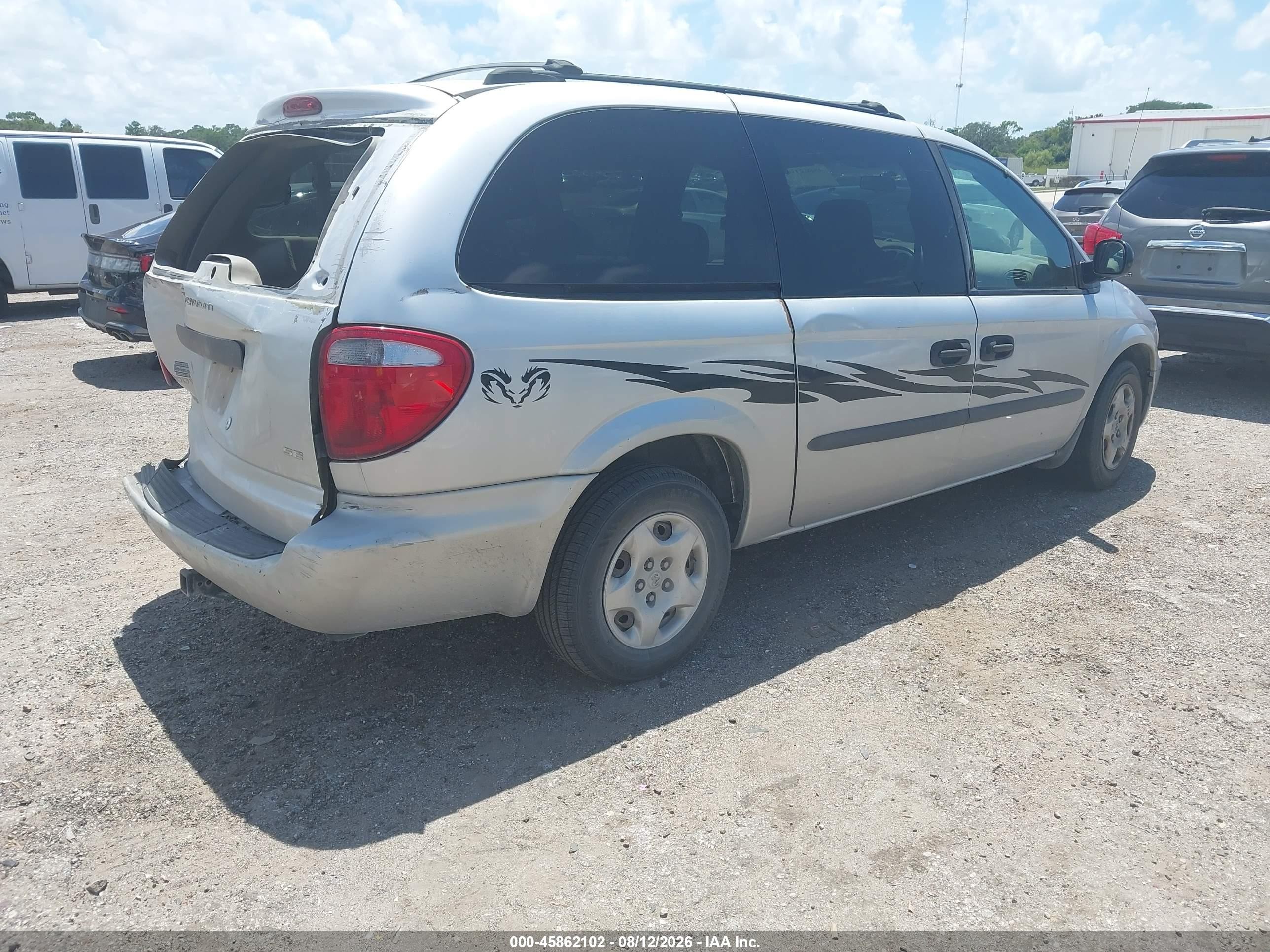 2003 Dodge Grand Caravan Se Silver vin: 1D4GP24353B191355