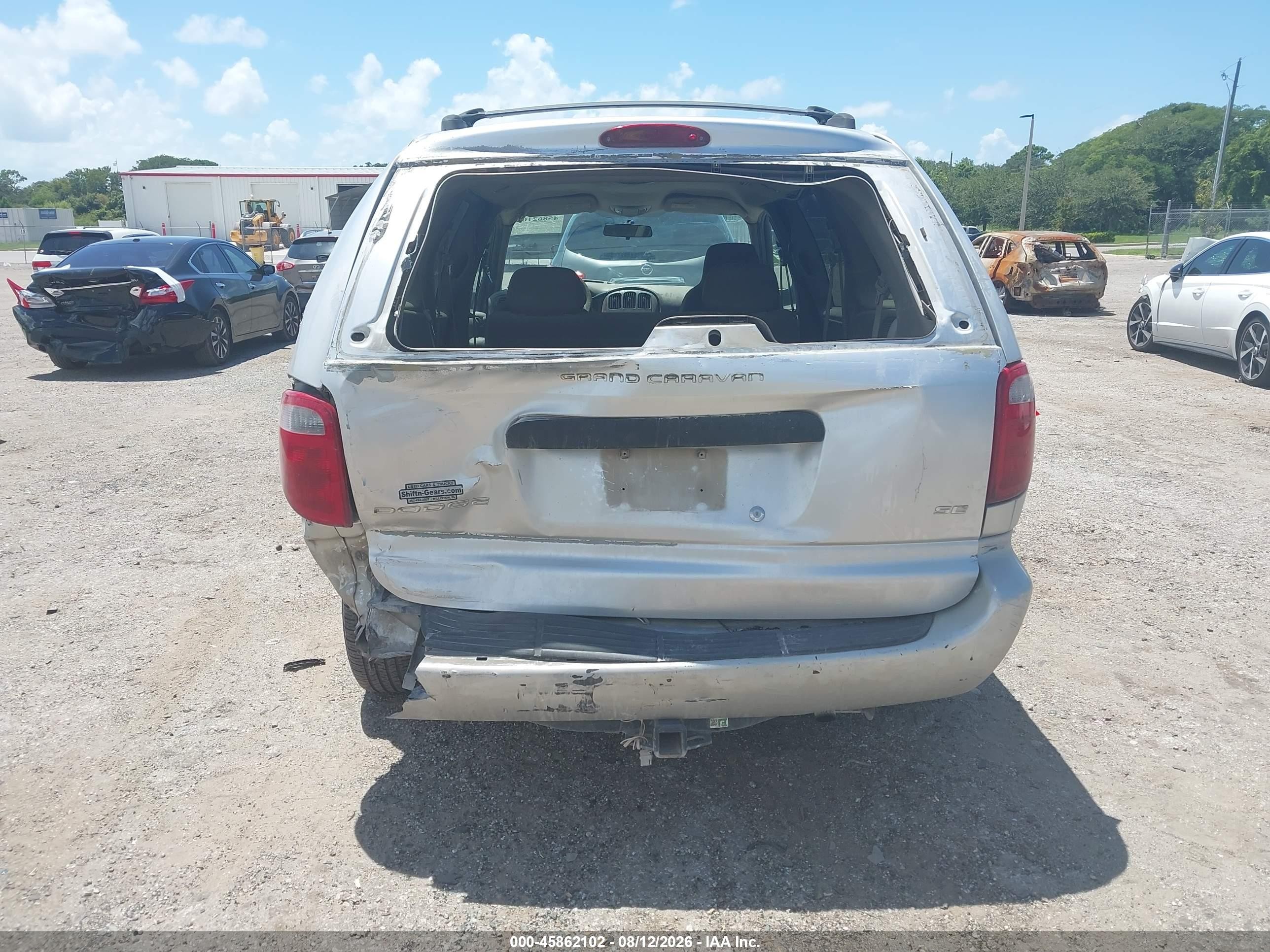 2003 Dodge Grand Caravan Se Silver vin: 1D4GP24353B191355