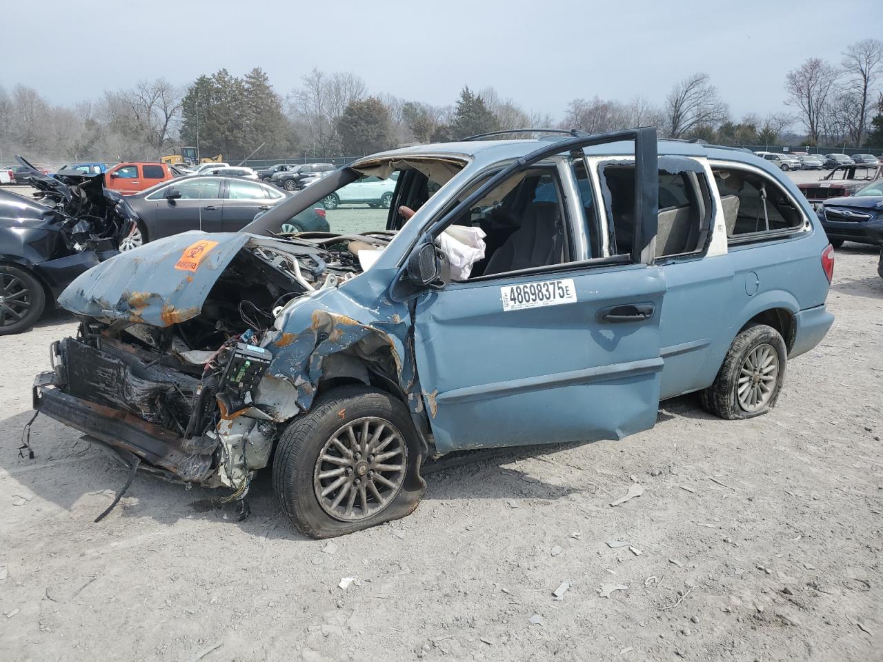 2003 Dodge Grand Caravan Se Синий vin: 1D4GP24353B288748