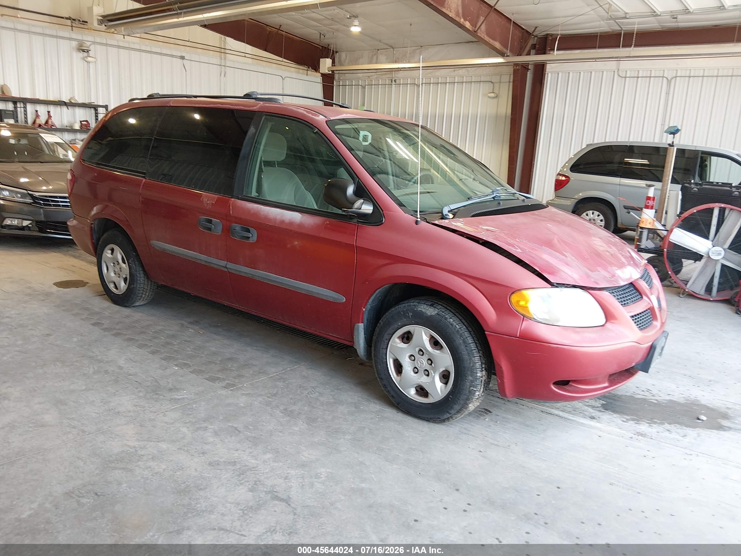 2003 Dodge Grand Caravan Se Red vin: 1D4GP24363B285311