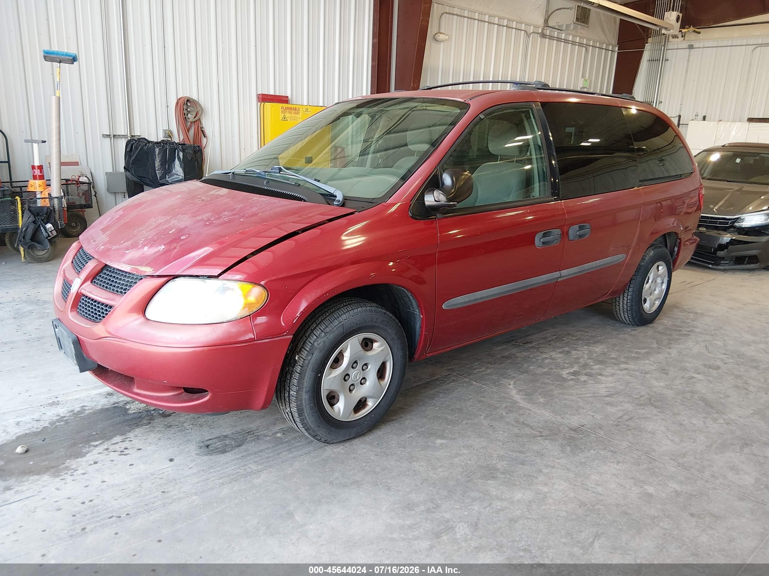 2003 Dodge Grand Caravan Se Red vin: 1D4GP24363B285311