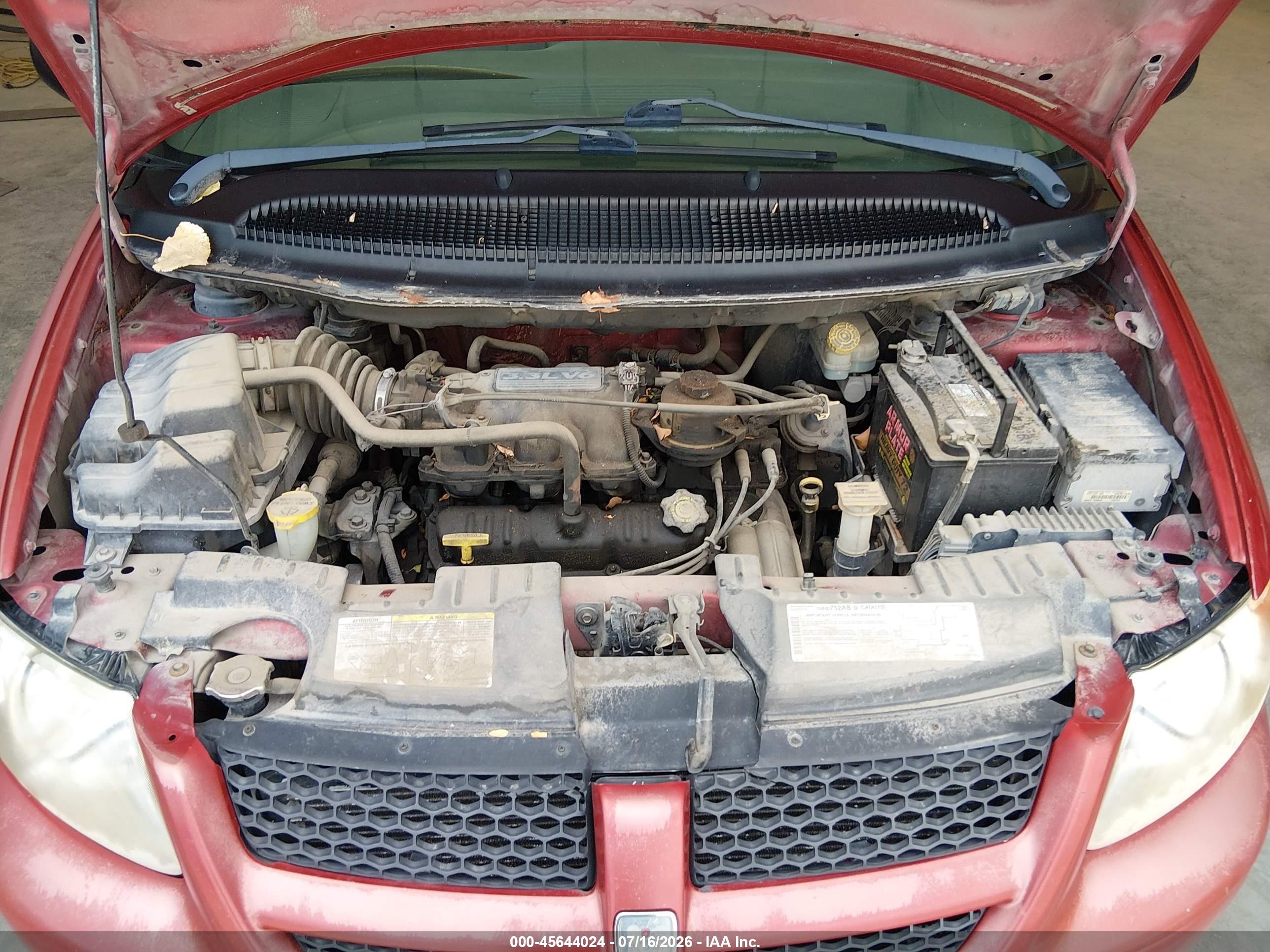 2003 Dodge Grand Caravan Se Red vin: 1D4GP24363B285311
