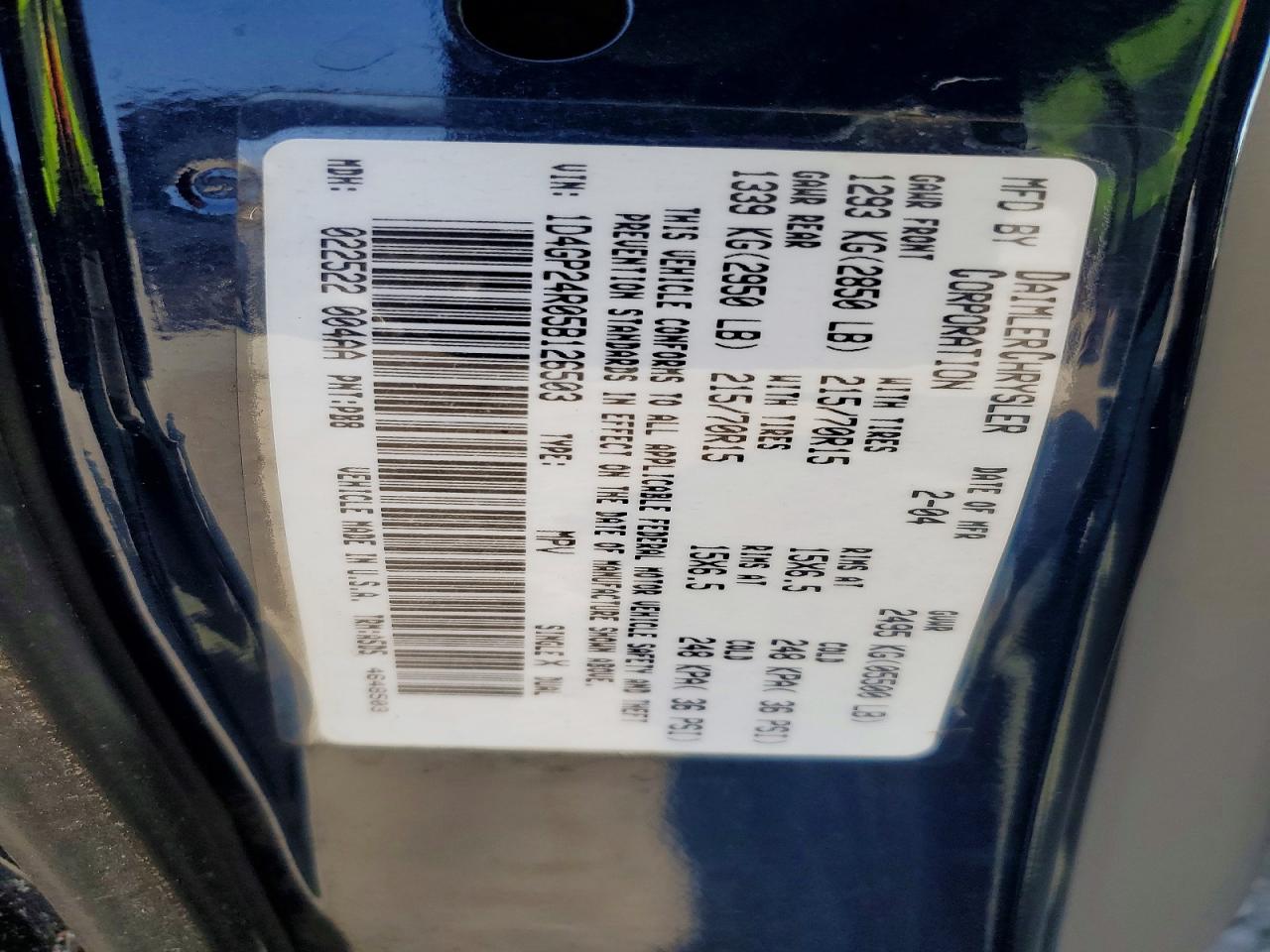 2005 Dodge Grand Caravan Se Синий vin: 1D4GP24R05B126503