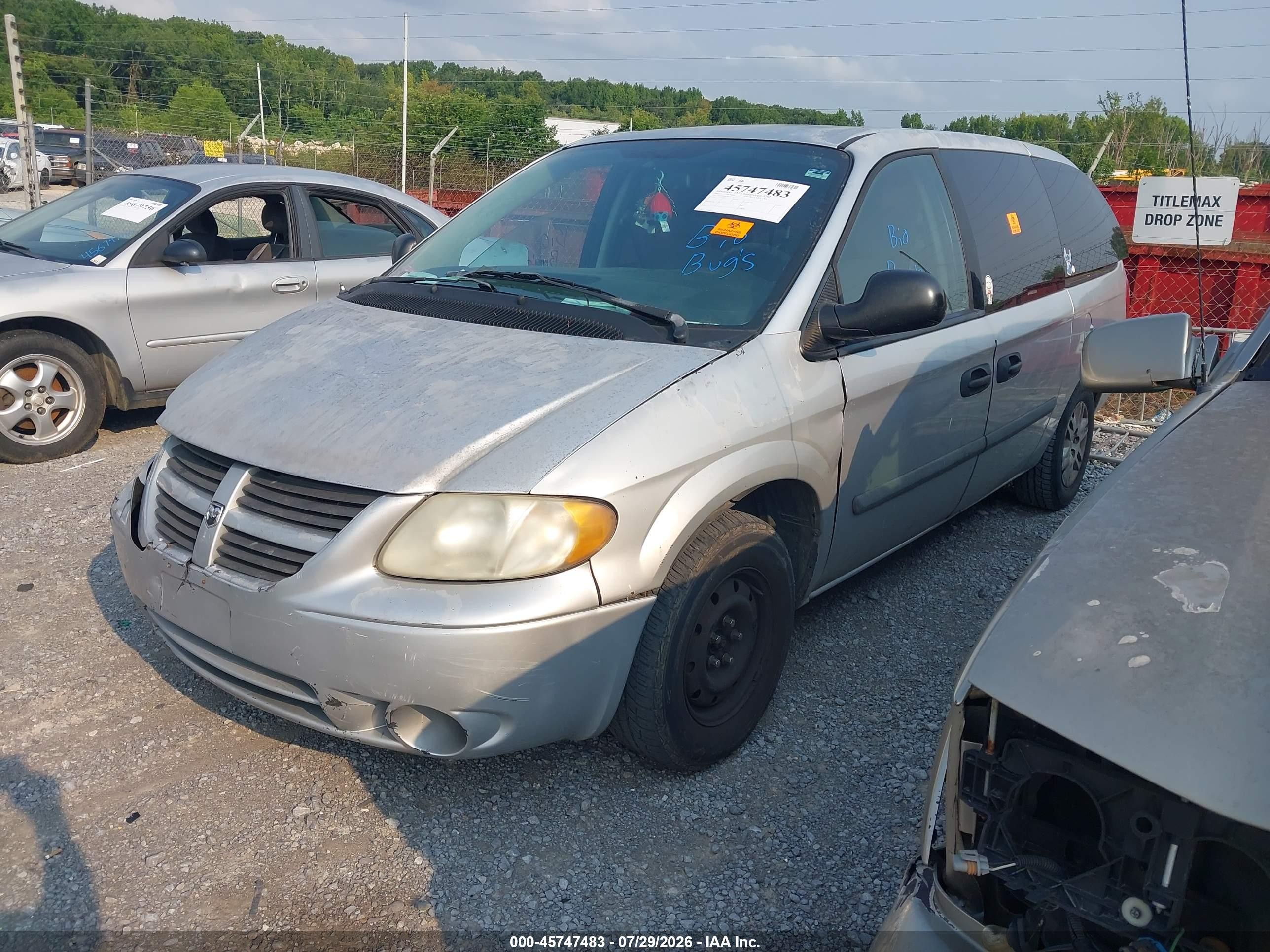 2007 Dodge Grand Caravan Se Silver vin: 1D4GP24R17B124908