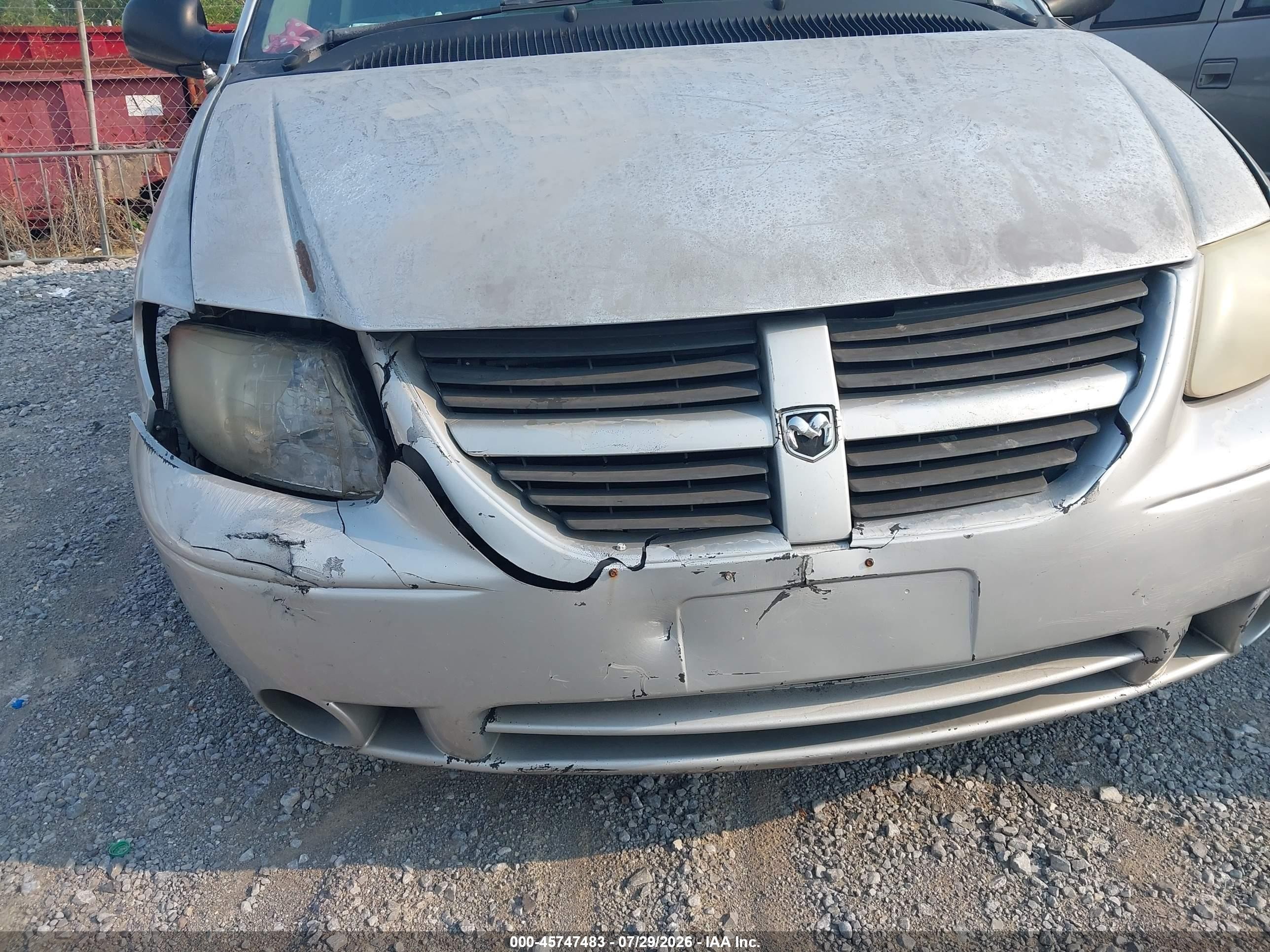 2007 Dodge Grand Caravan Se Silver vin: 1D4GP24R17B124908