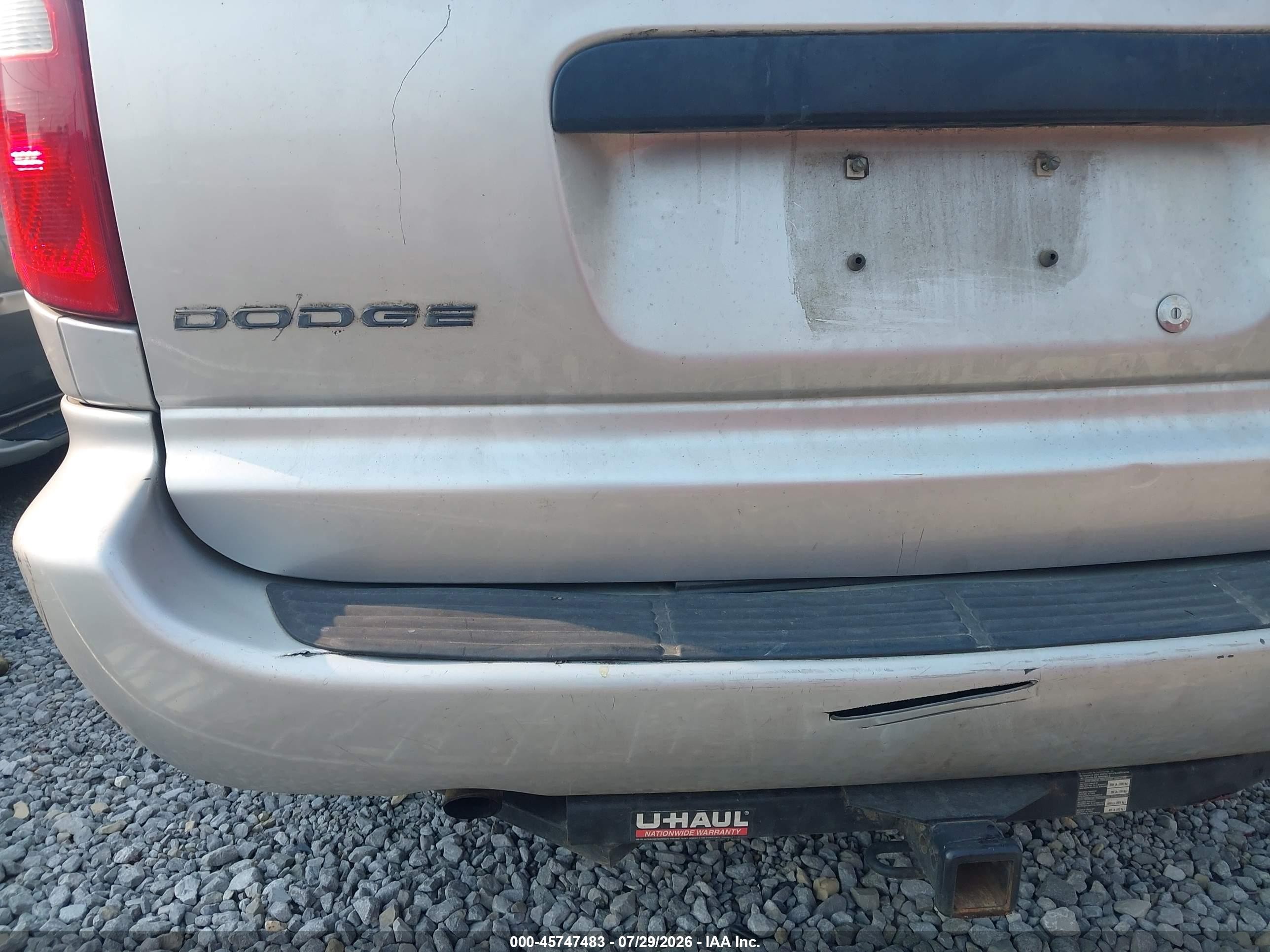 2007 Dodge Grand Caravan Se Silver vin: 1D4GP24R17B124908