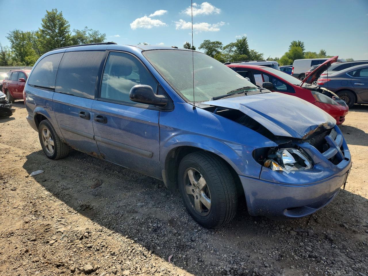 2007 Dodge Grand Caravan Se Blue vin: 1D4GP24R17B191685