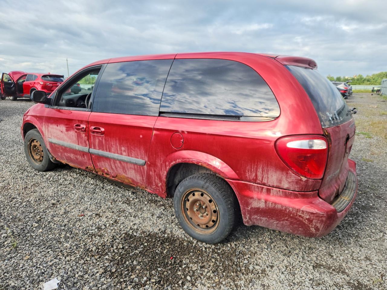 2007 Dodge Grand Caravan Se Red vin: 1D4GP24R17B235037