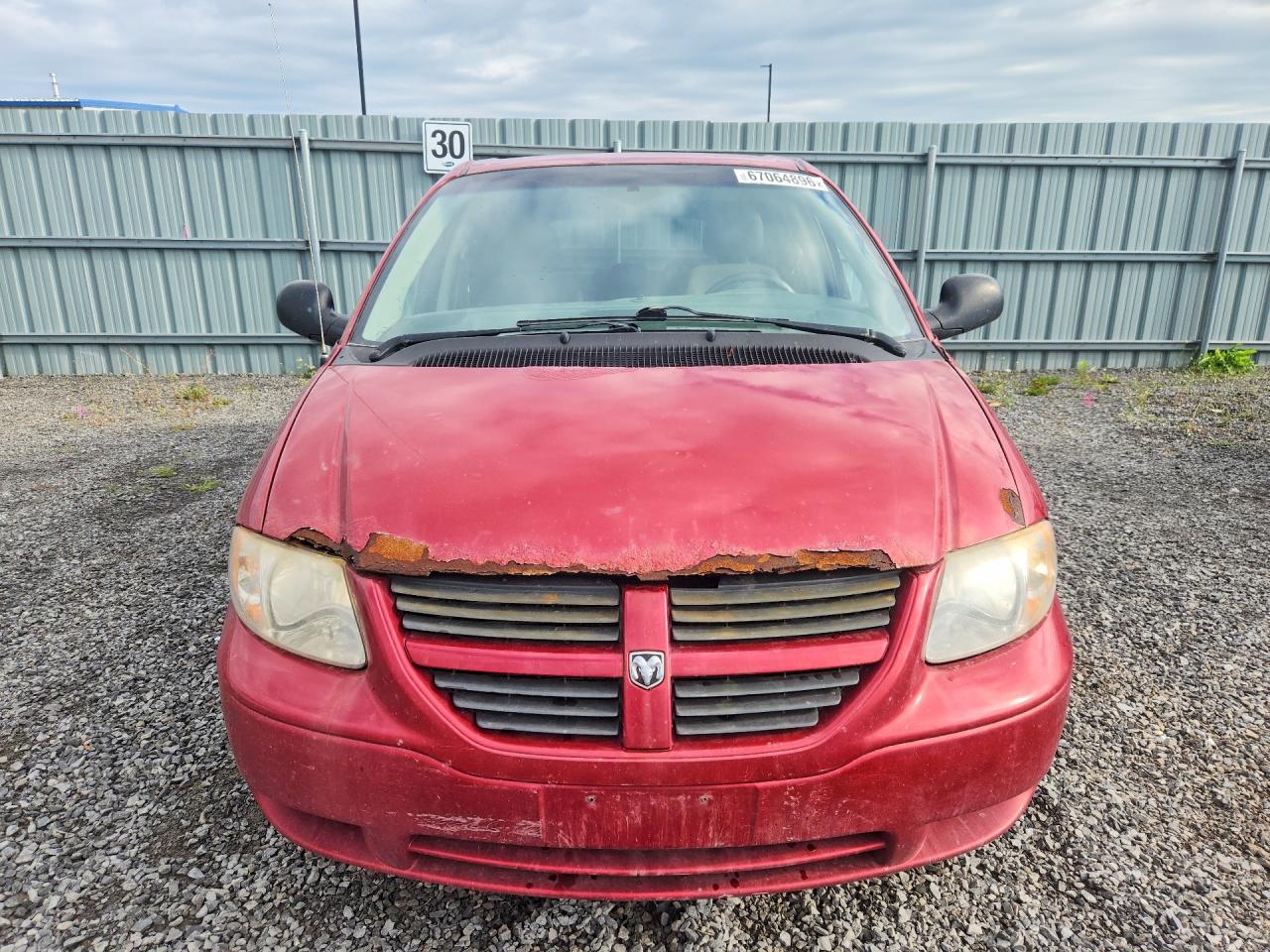 2007 Dodge Grand Caravan Se Red vin: 1D4GP24R17B235037