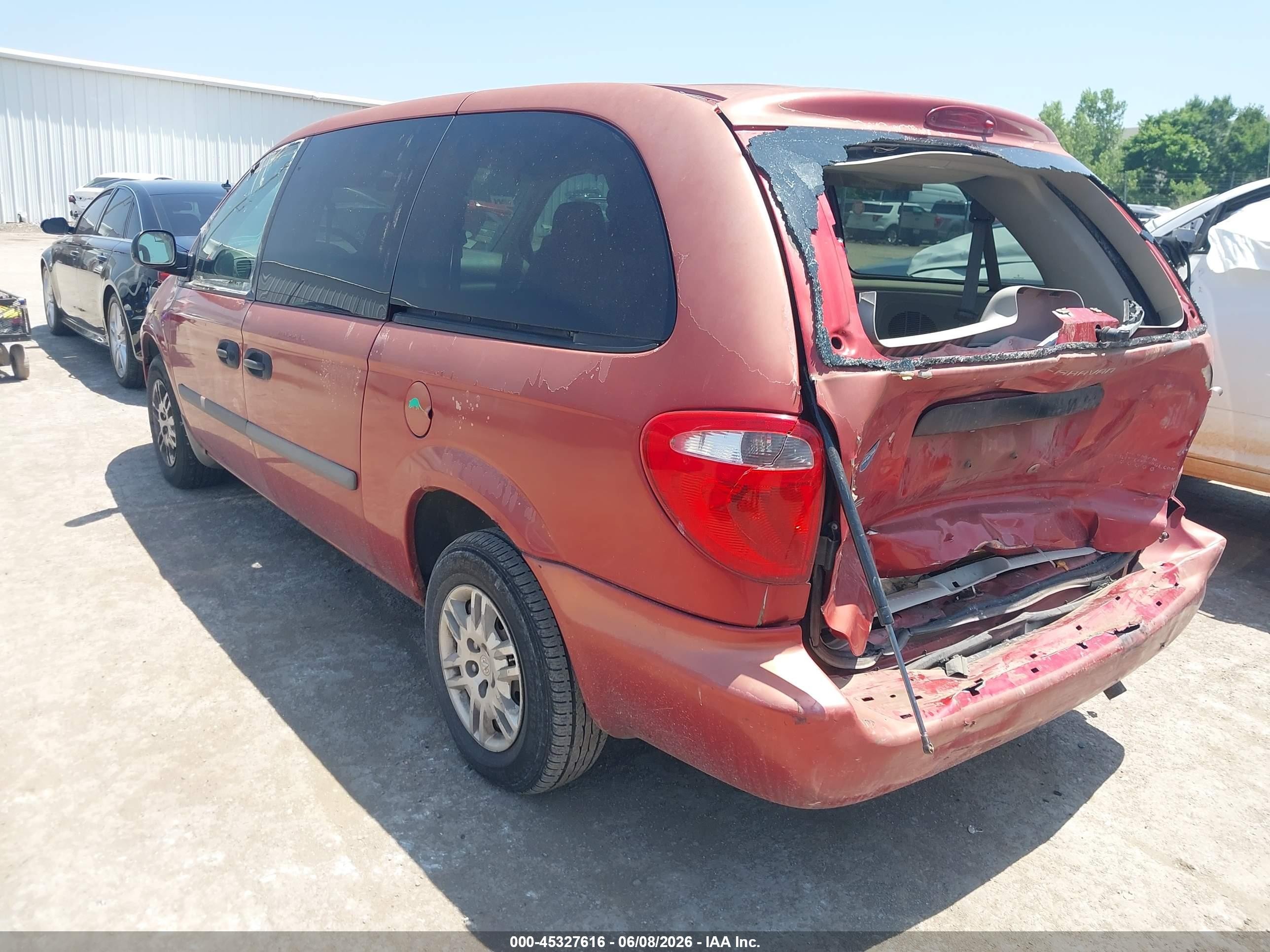 2005 Dodge Grand Caravan Se Red vin: 1D4GP24R25B116961