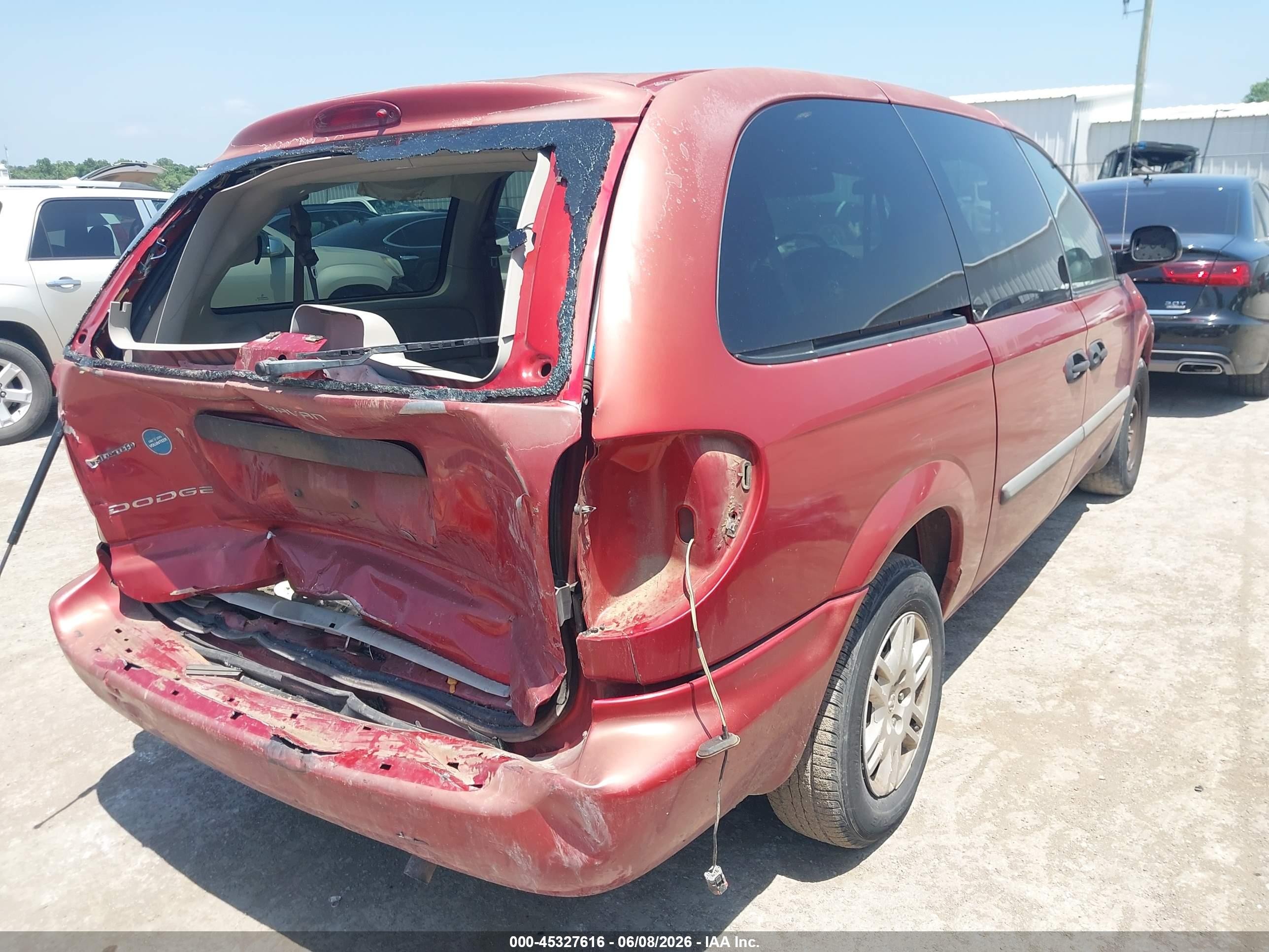 2005 Dodge Grand Caravan Se Red vin: 1D4GP24R25B116961
