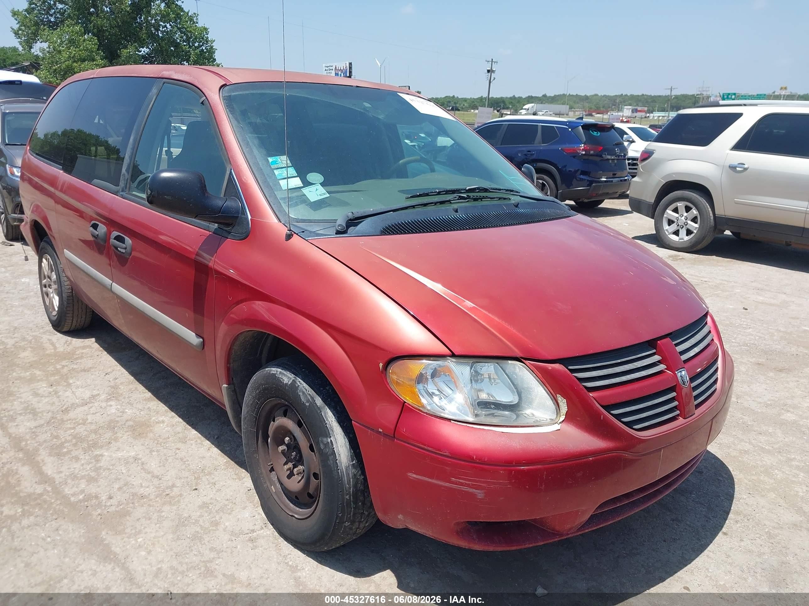 2005 Dodge Grand Caravan Se Red vin: 1D4GP24R25B116961