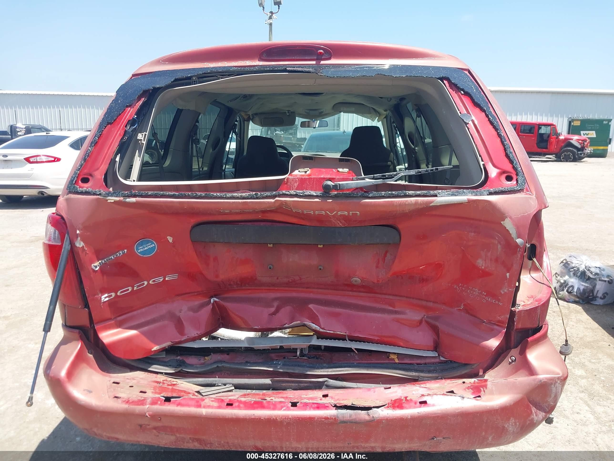 2005 Dodge Grand Caravan Se Red vin: 1D4GP24R25B116961