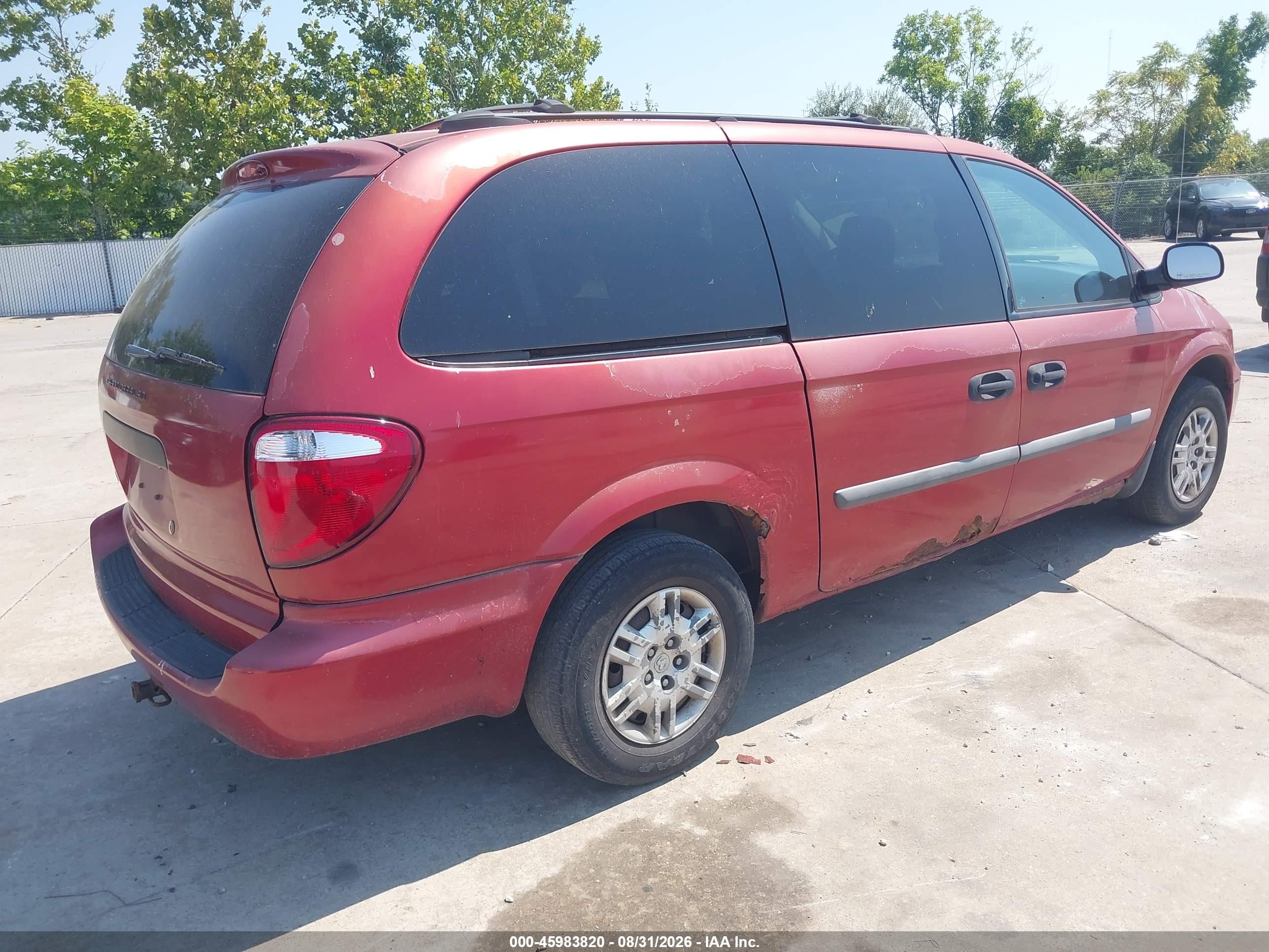 2006 Dodge Grand Caravan Se Red vin: 1D4GP24R26B670549