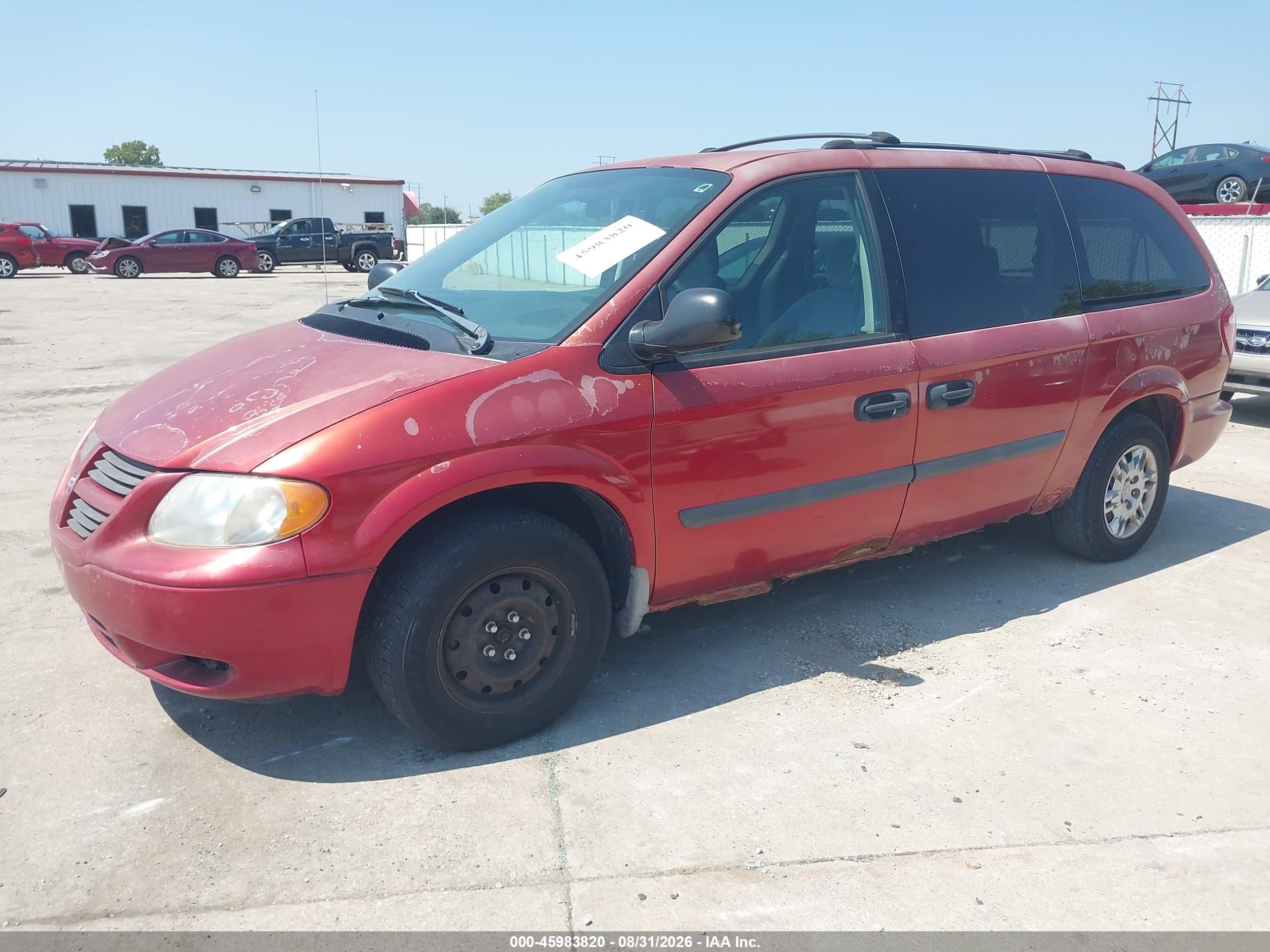 2006 Dodge Grand Caravan Se Red vin: 1D4GP24R26B670549