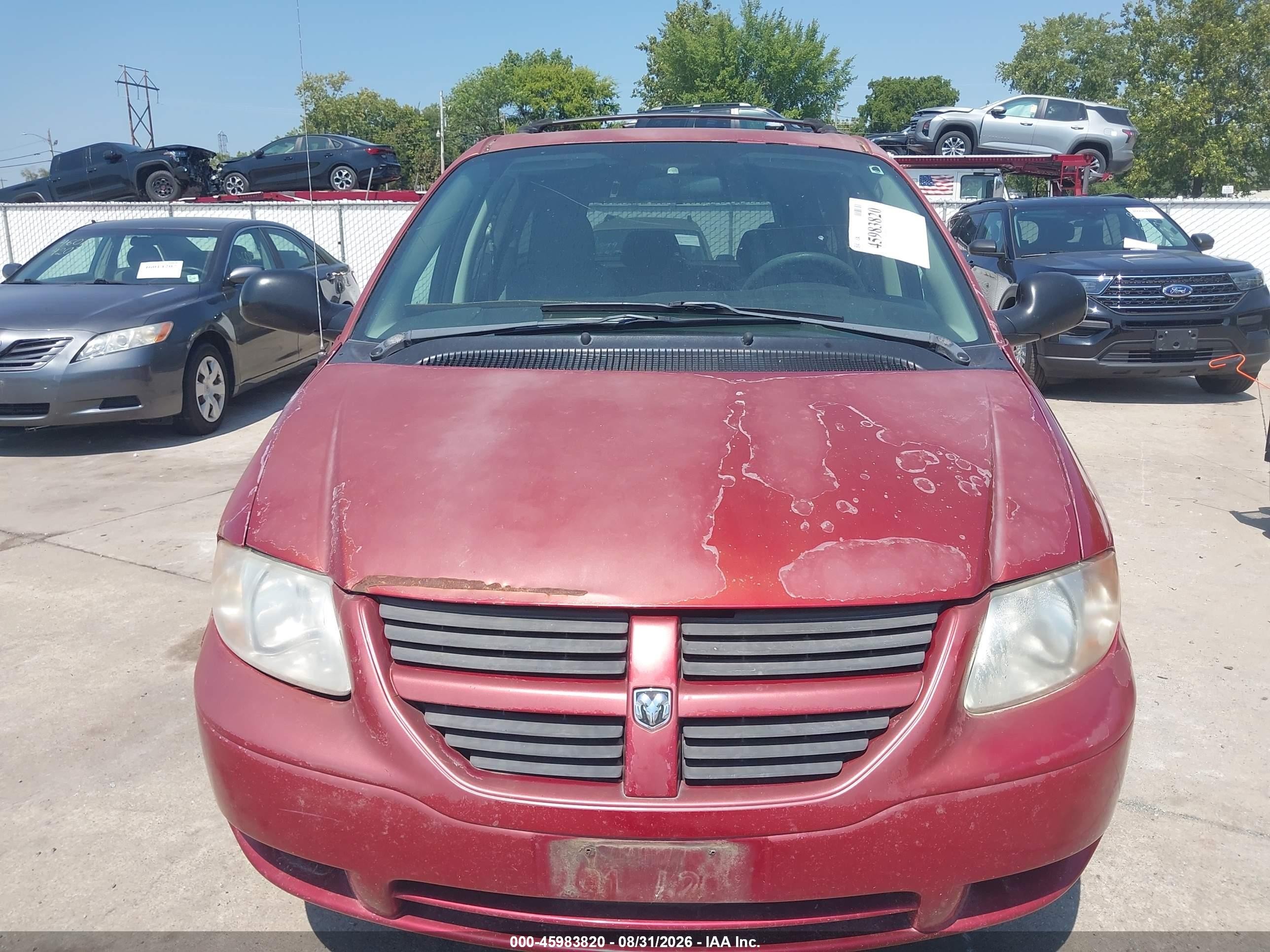 2006 Dodge Grand Caravan Se Red vin: 1D4GP24R26B670549