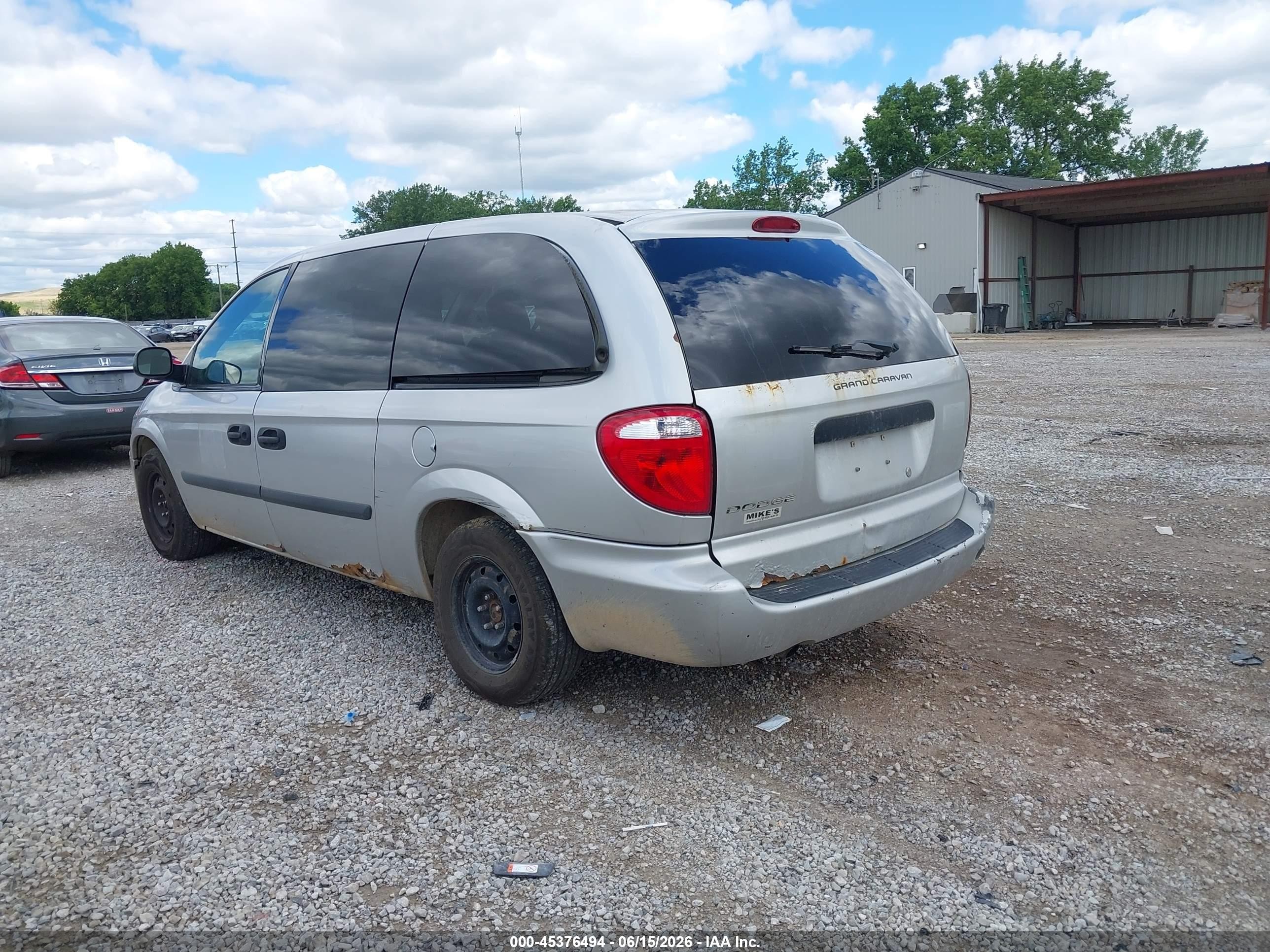 2006 Dodge Grand Caravan Se Silver vin: 1D4GP24R36B534415