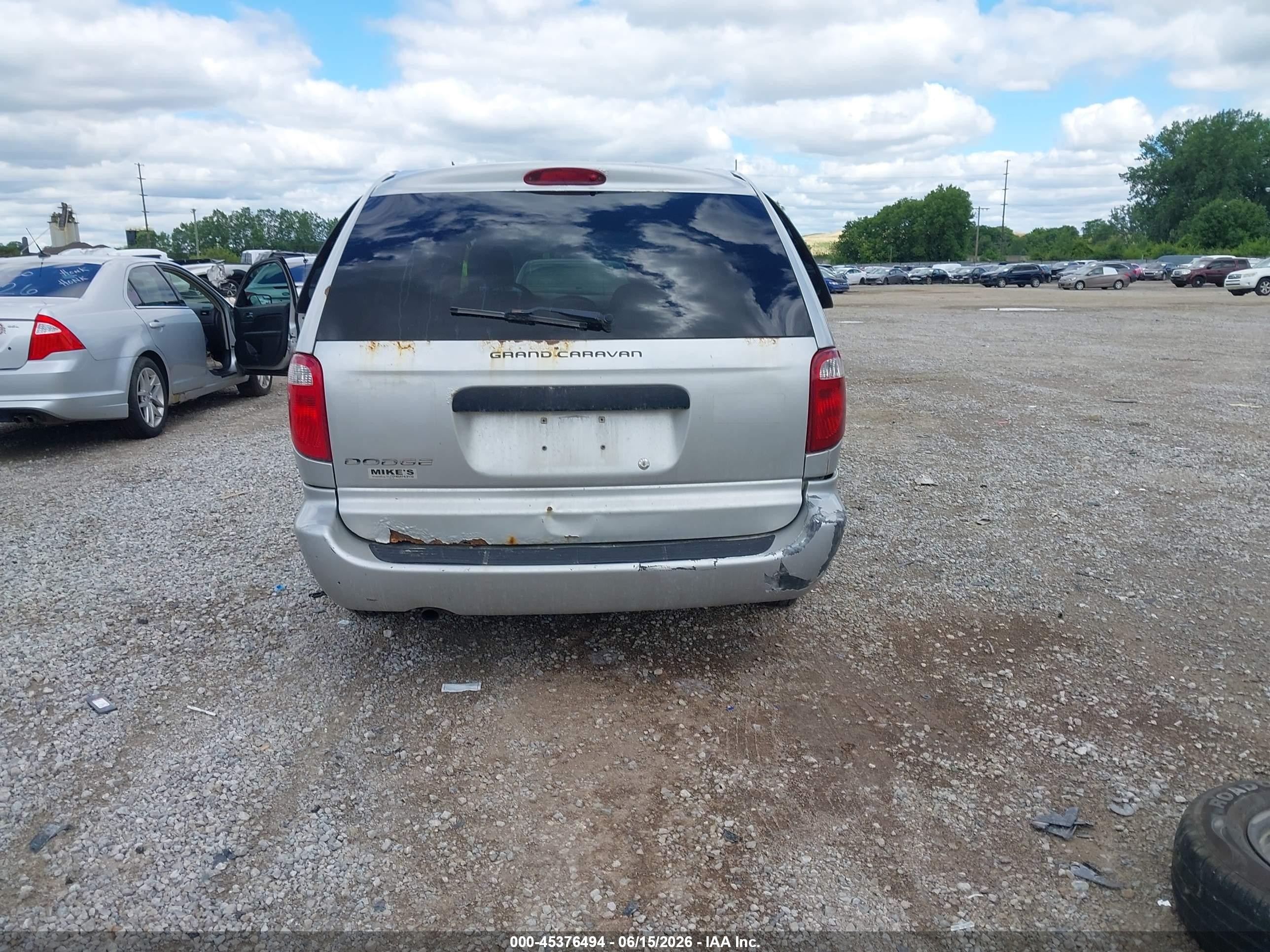 2006 Dodge Grand Caravan Se Silver vin: 1D4GP24R36B534415