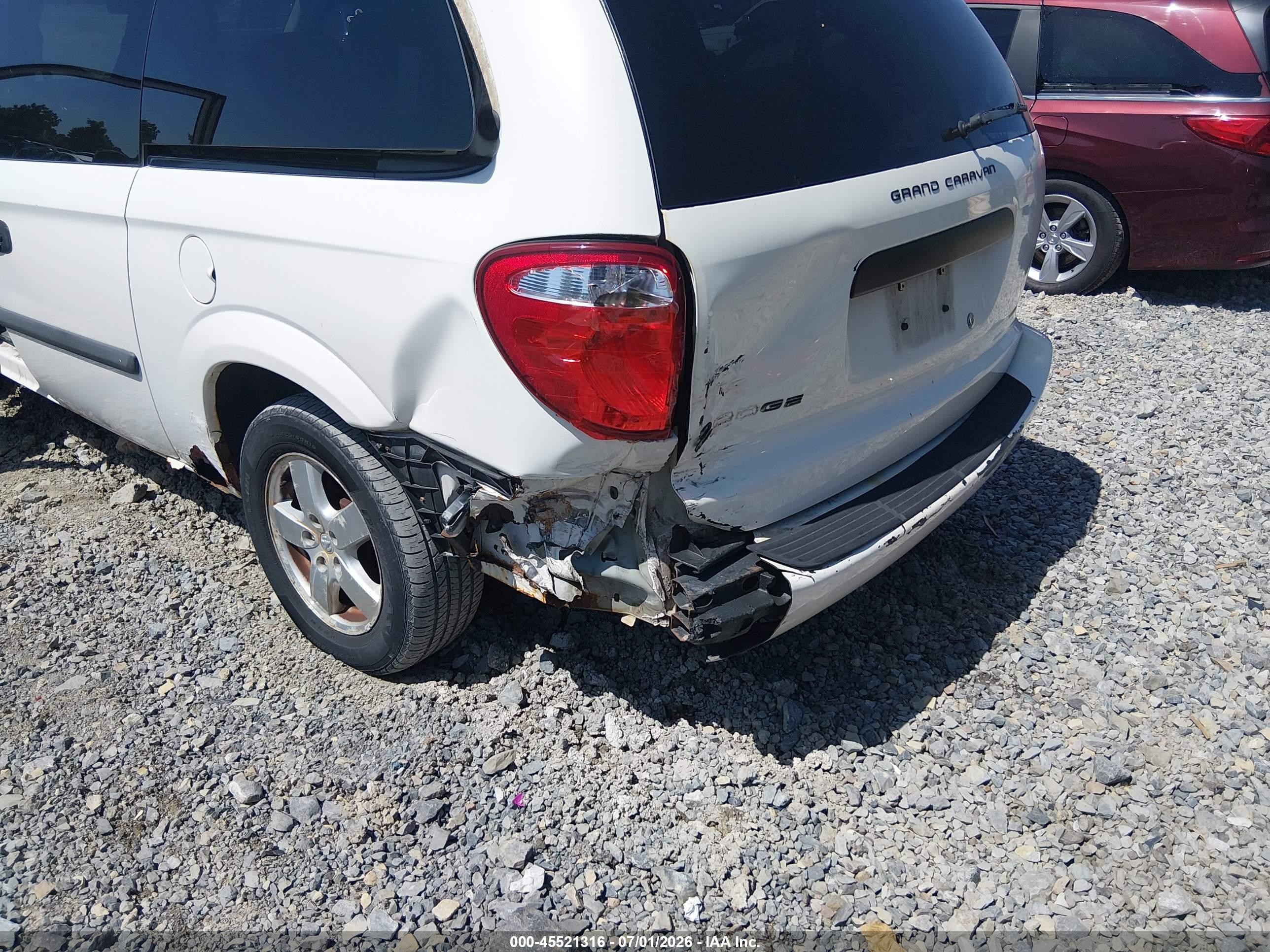 2006 Dodge Grand Caravan Se White vin: 1D4GP24R36B558522