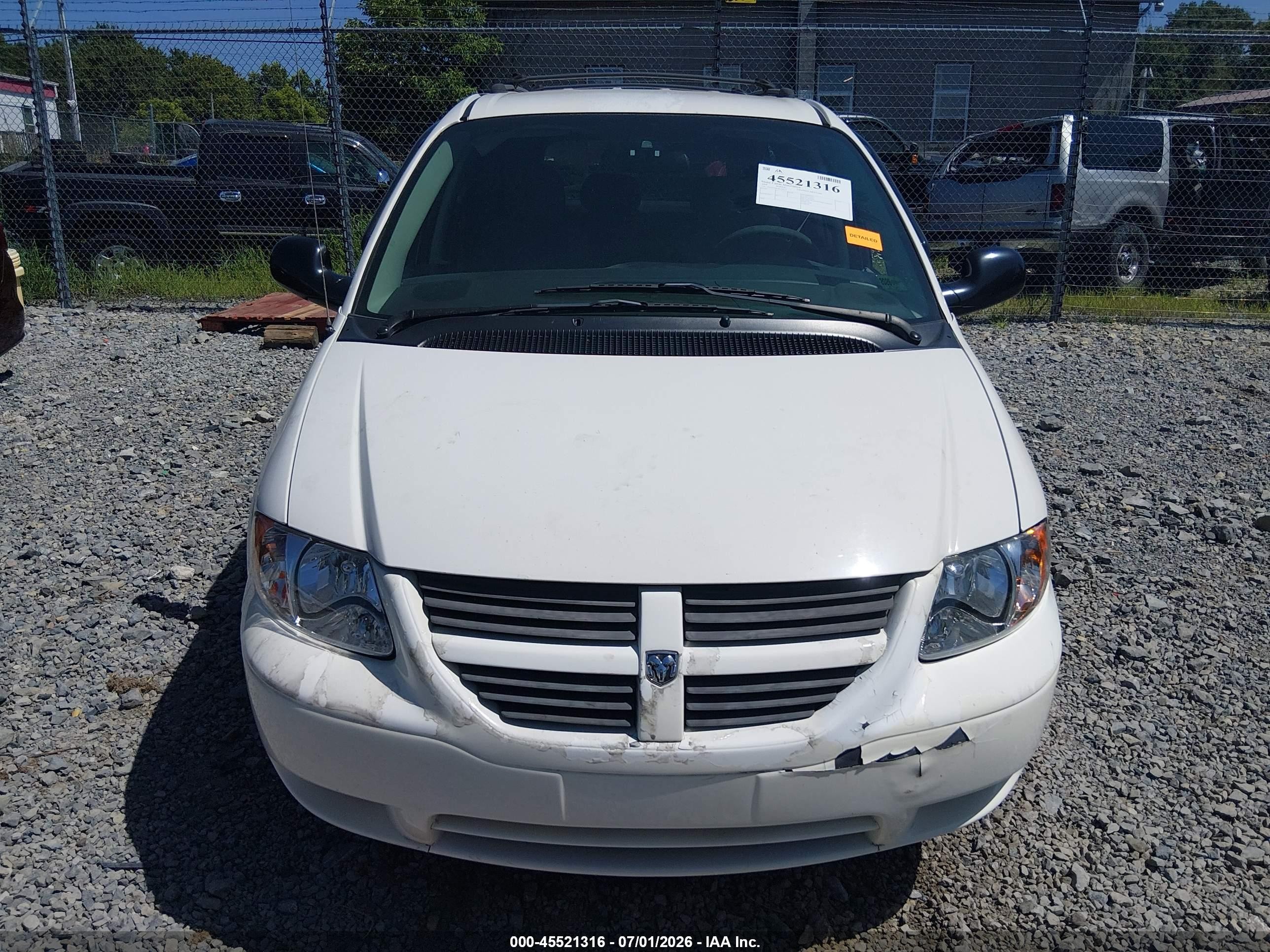 2006 Dodge Grand Caravan Se White vin: 1D4GP24R36B558522