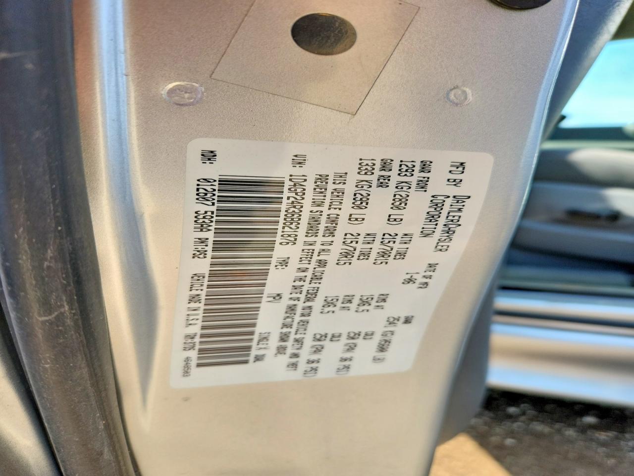 2006 Dodge Grand Caravan Se Silver vin: 1D4GP24R36B621876