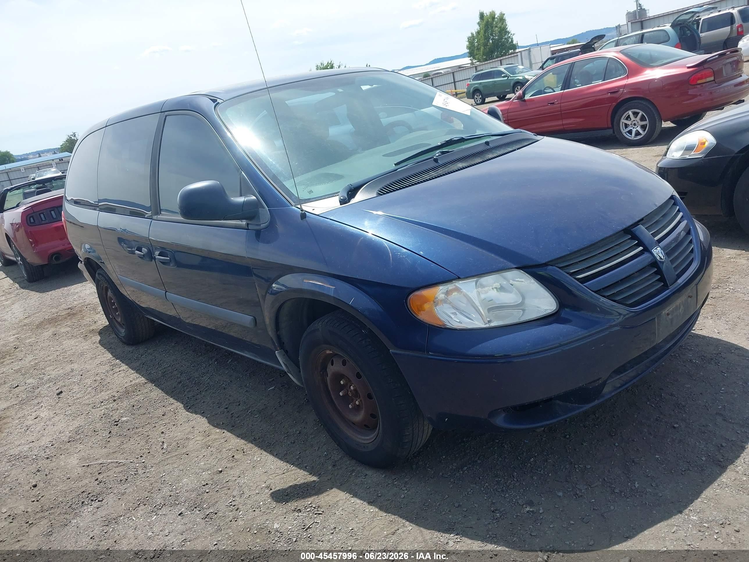 2006 Dodge Grand Caravan Se Blue vin: 1D4GP24R36B744173