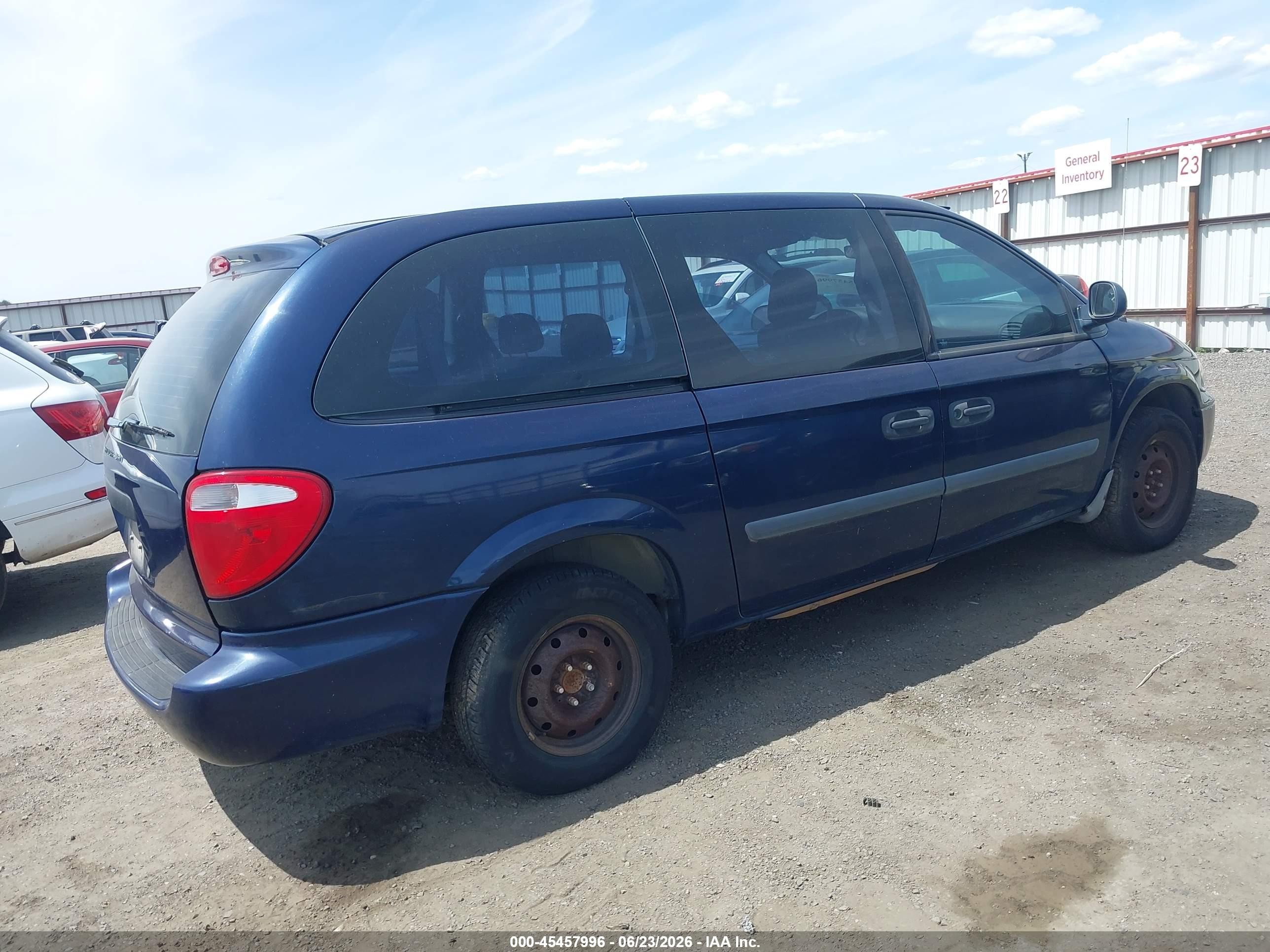 2006 Dodge Grand Caravan Se Blue vin: 1D4GP24R36B744173