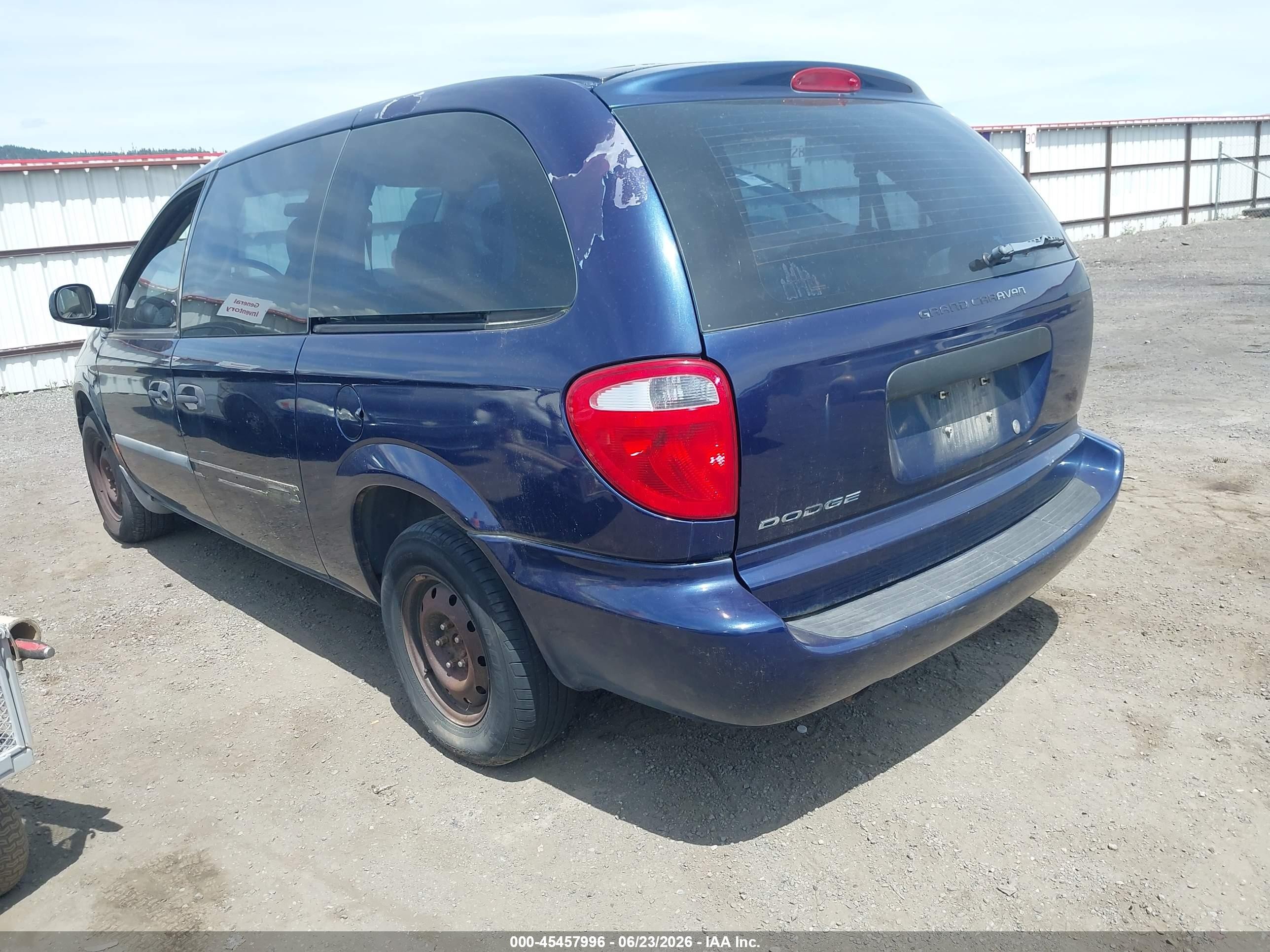 2006 Dodge Grand Caravan Se Blue vin: 1D4GP24R36B744173