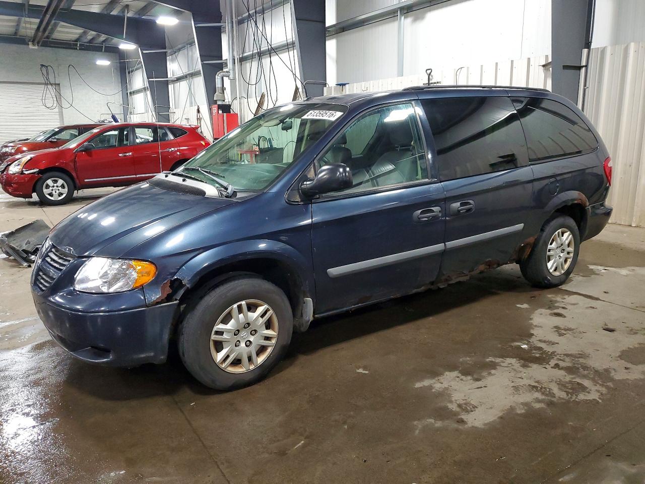 2007 Dodge Grand Caravan Se Blue vin: 1D4GP24R37B135912