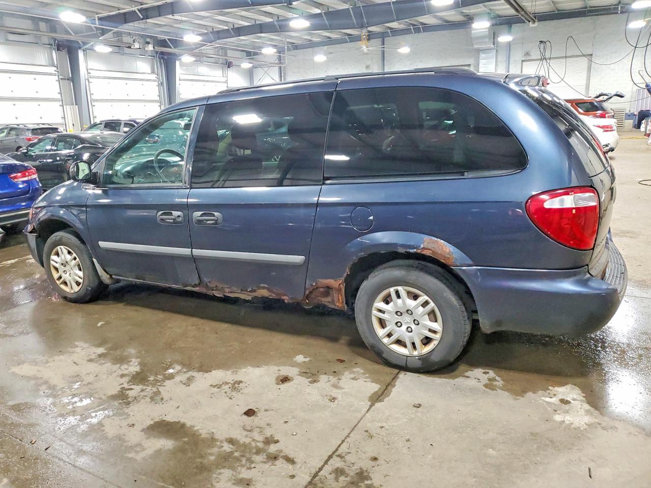 2007 Dodge Grand Caravan Se Blue vin: 1D4GP24R37B135912