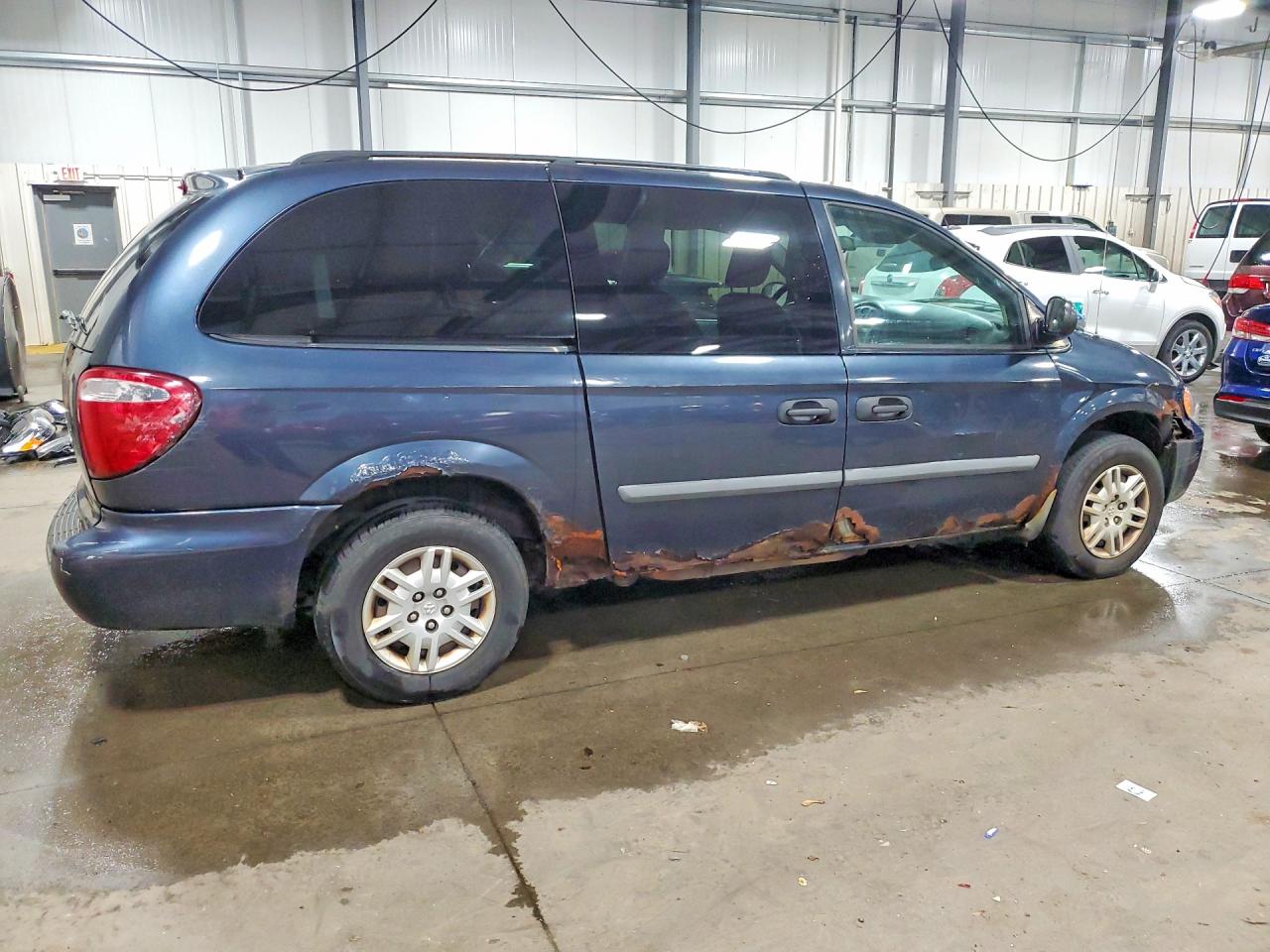 2007 Dodge Grand Caravan Se Blue vin: 1D4GP24R37B135912