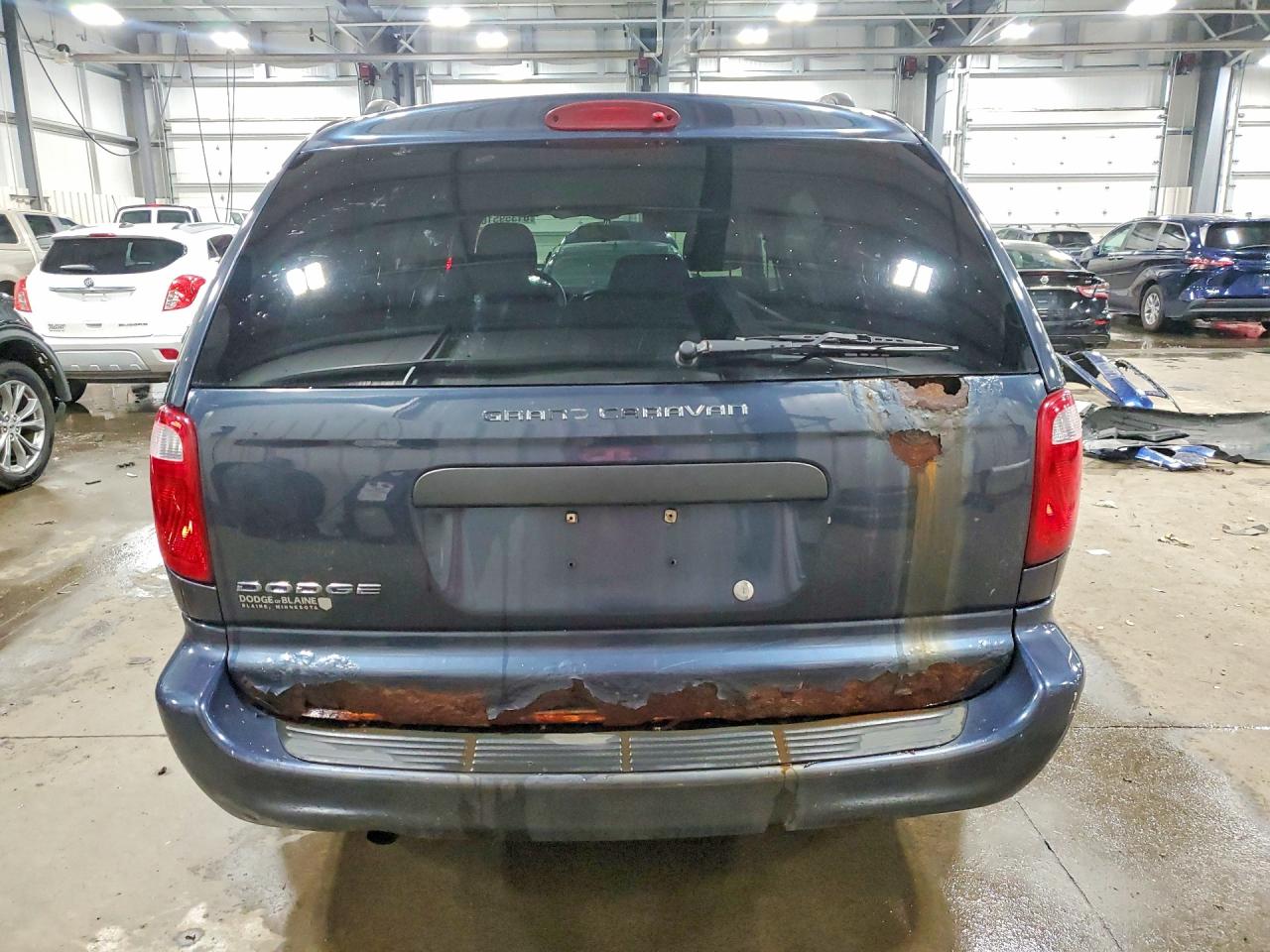 2007 Dodge Grand Caravan Se Blue vin: 1D4GP24R37B135912
