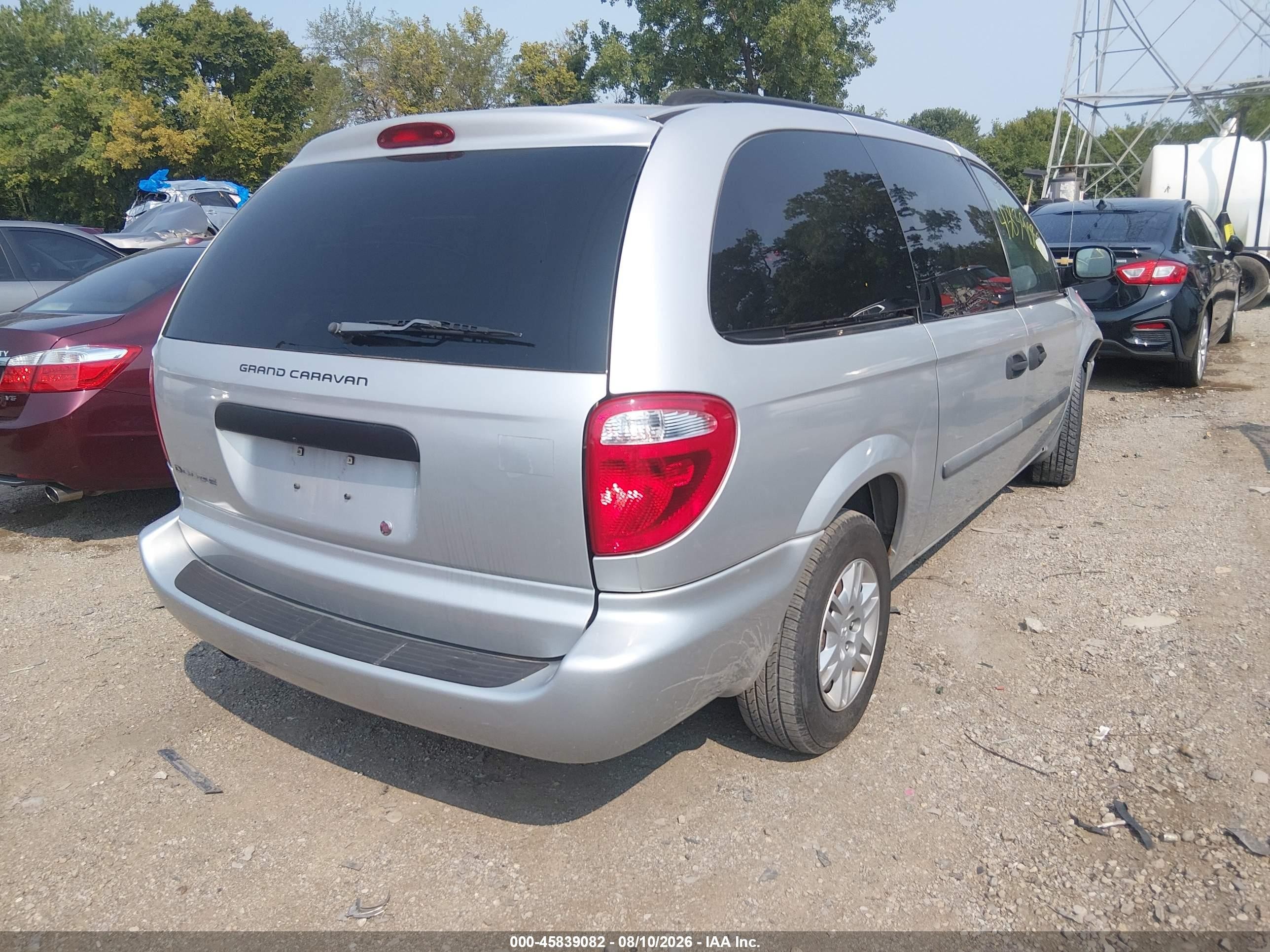 2006 Dodge Grand Caravan Se Серебряный vin: 1D4GP24R46B694884