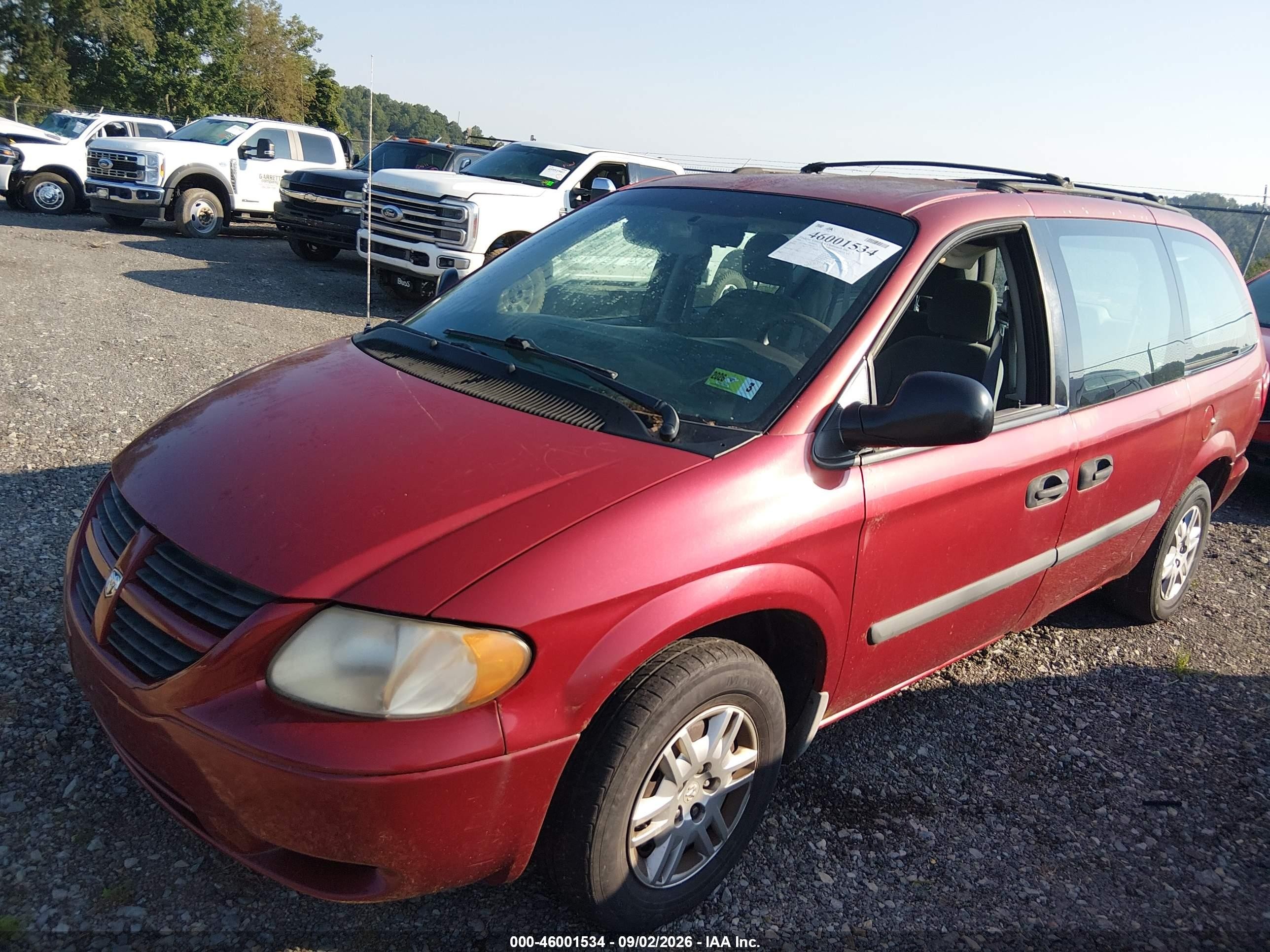 2006 Dodge Grand Caravan Se Red vin: 1D4GP24R56B542922