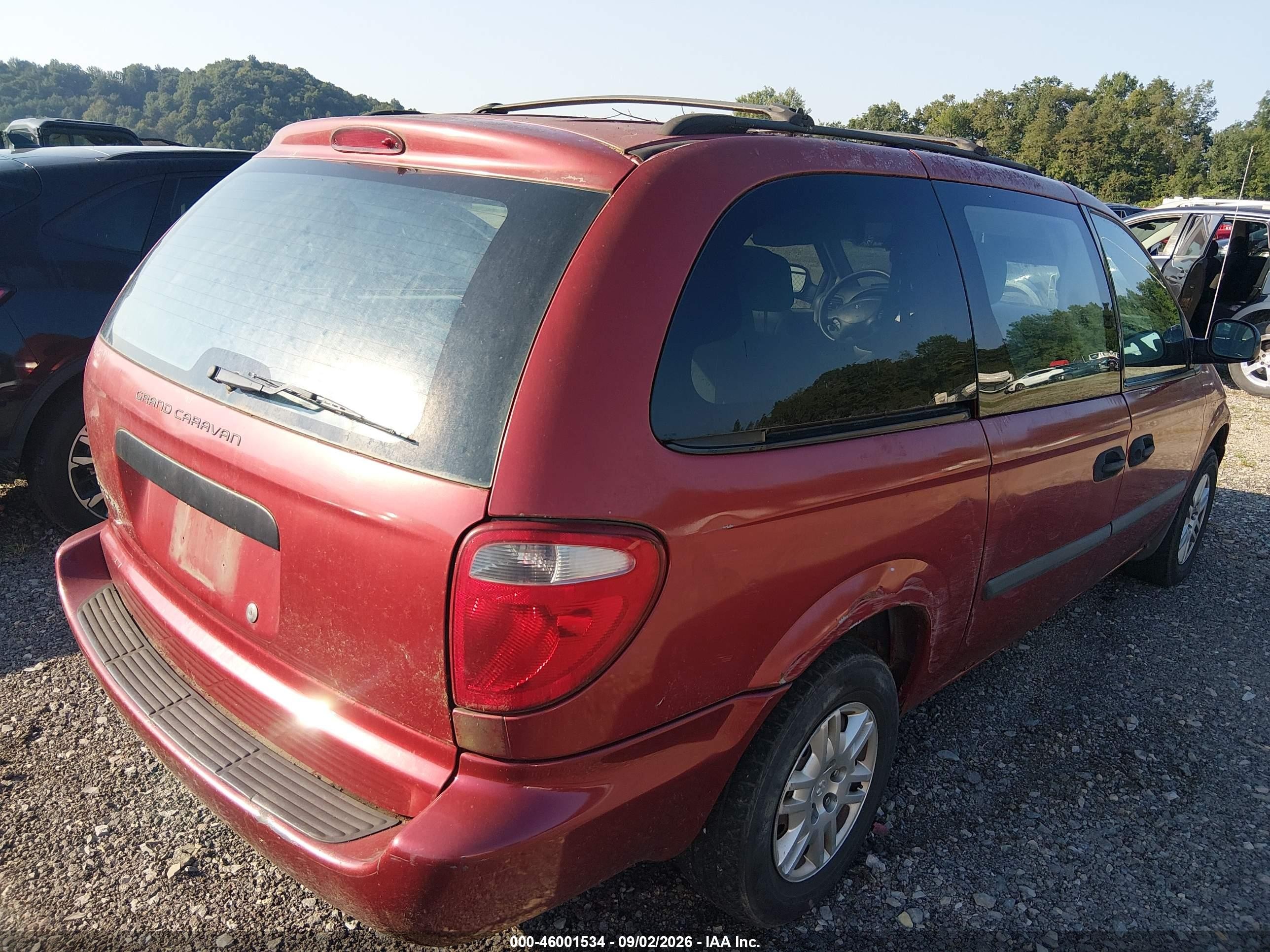 2006 Dodge Grand Caravan Se Red vin: 1D4GP24R56B542922