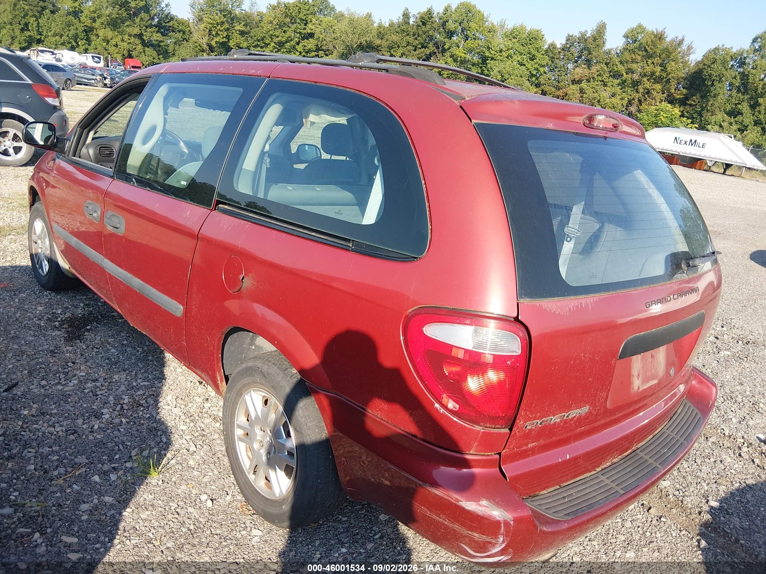 2006 Dodge Grand Caravan Se Red vin: 1D4GP24R56B542922