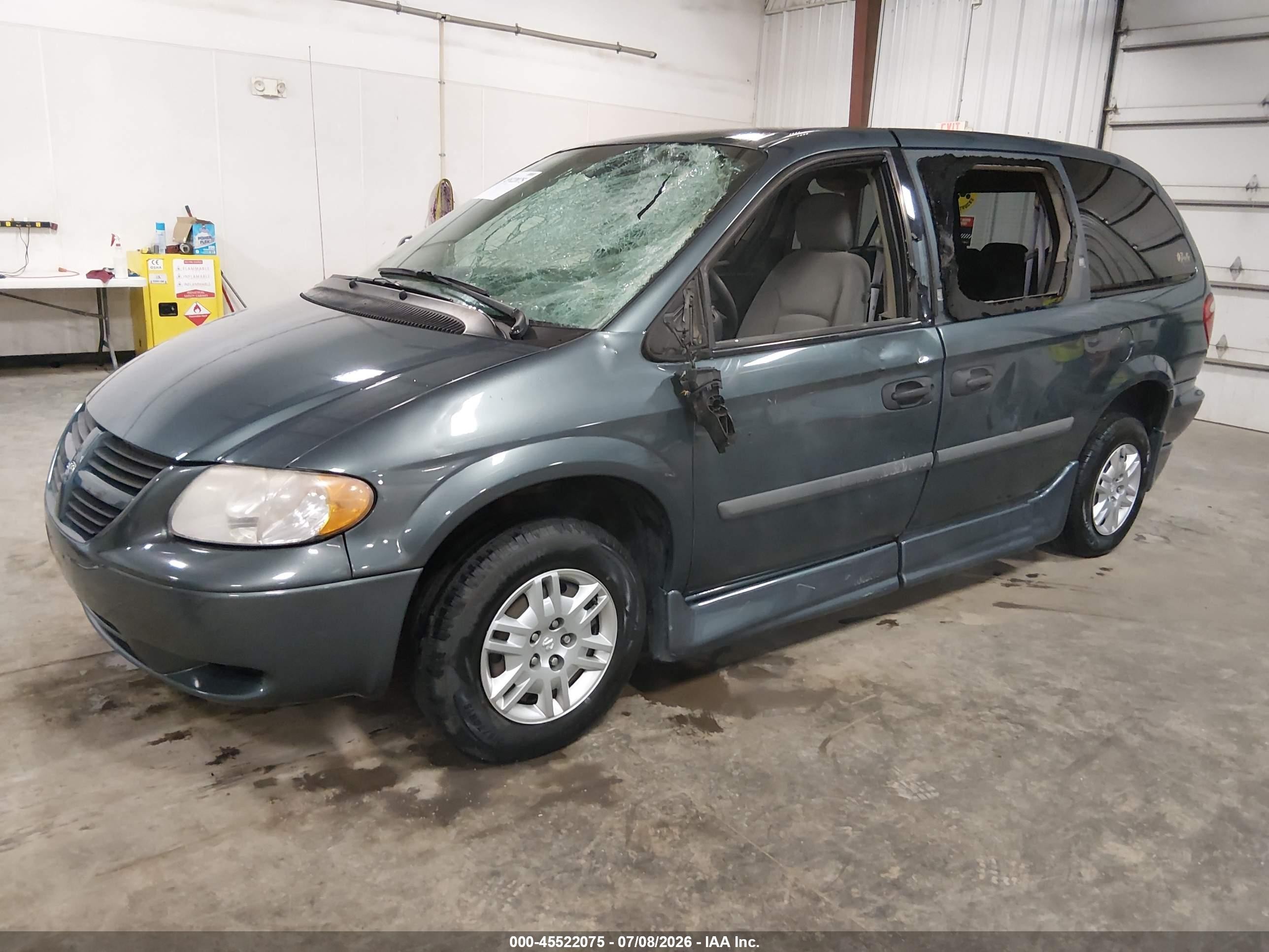 2007 Dodge Grand Caravan Se Blue vin: 1D4GP24R57B127195