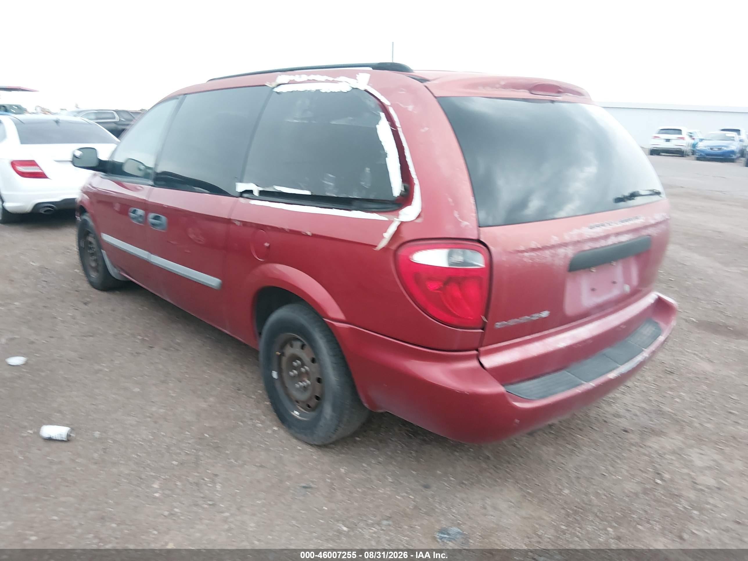 2007 Dodge Grand Caravan Se Red vin: 1D4GP24R57B137211