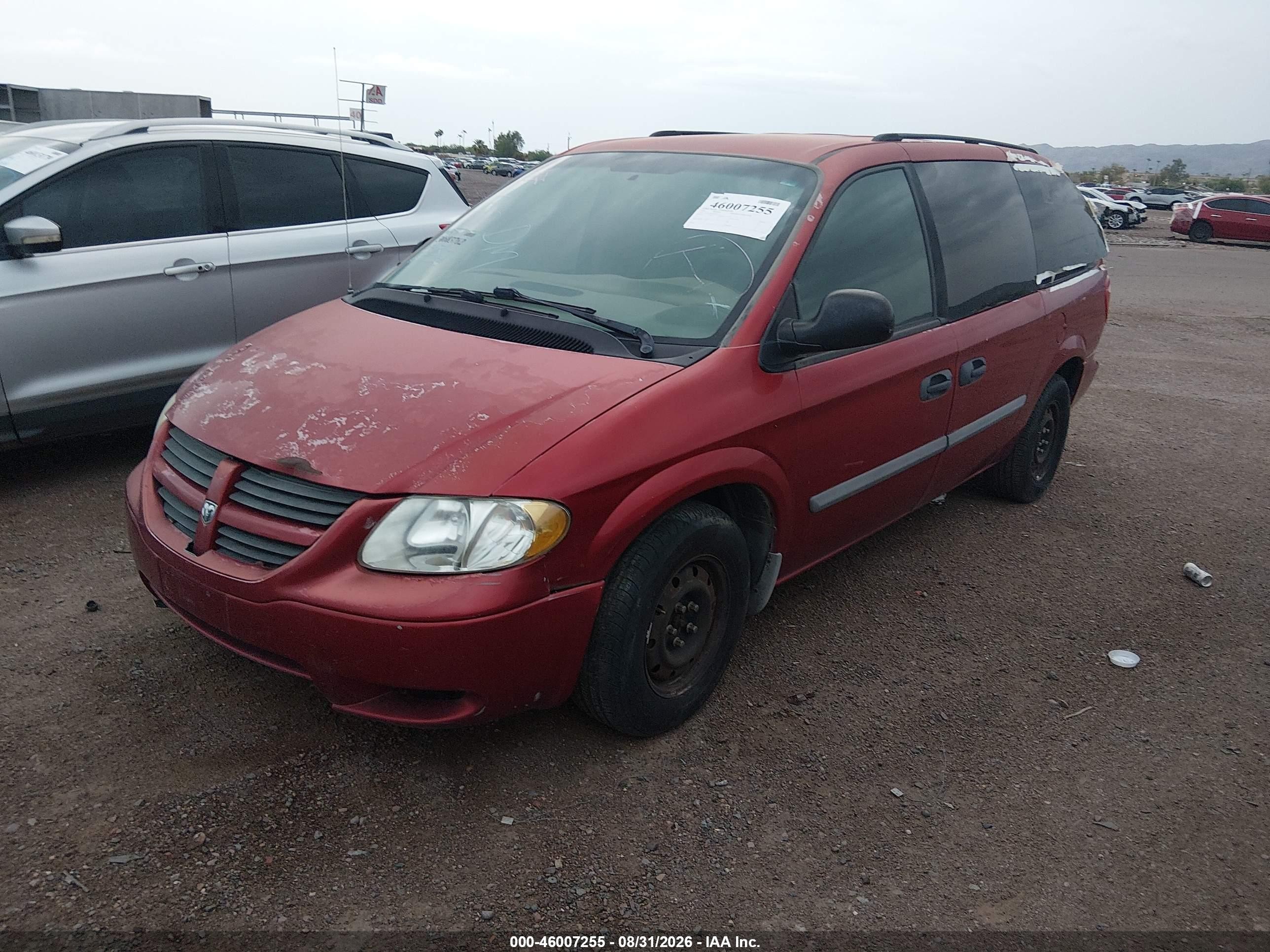 2007 Dodge Grand Caravan Se Red vin: 1D4GP24R57B137211