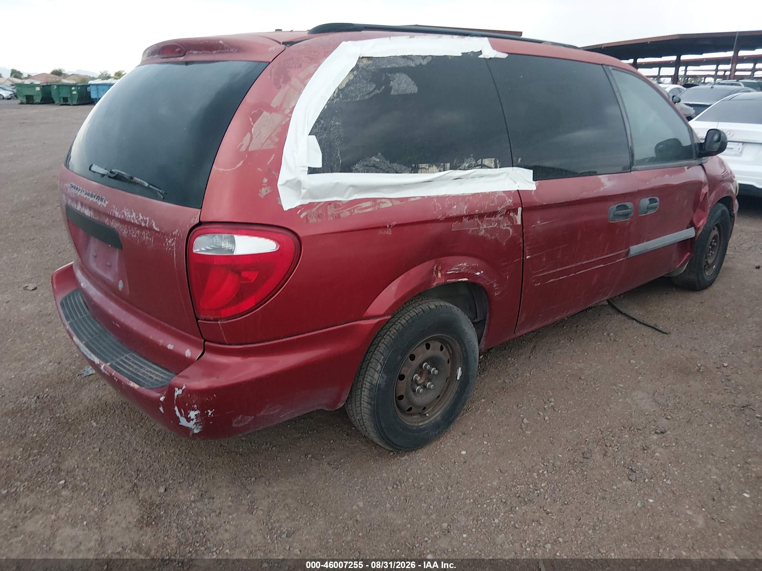 2007 Dodge Grand Caravan Se Red vin: 1D4GP24R57B137211