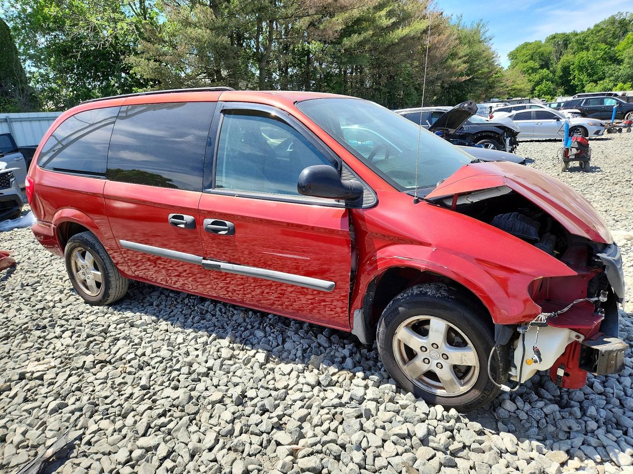 2007 Dodge Grand Caravan Se Red vin: 1D4GP24R57B166188