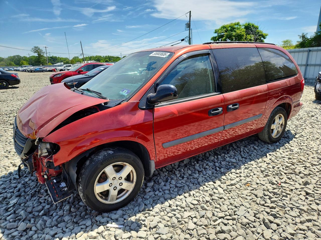 2007 Dodge Grand Caravan Se Red vin: 1D4GP24R57B166188