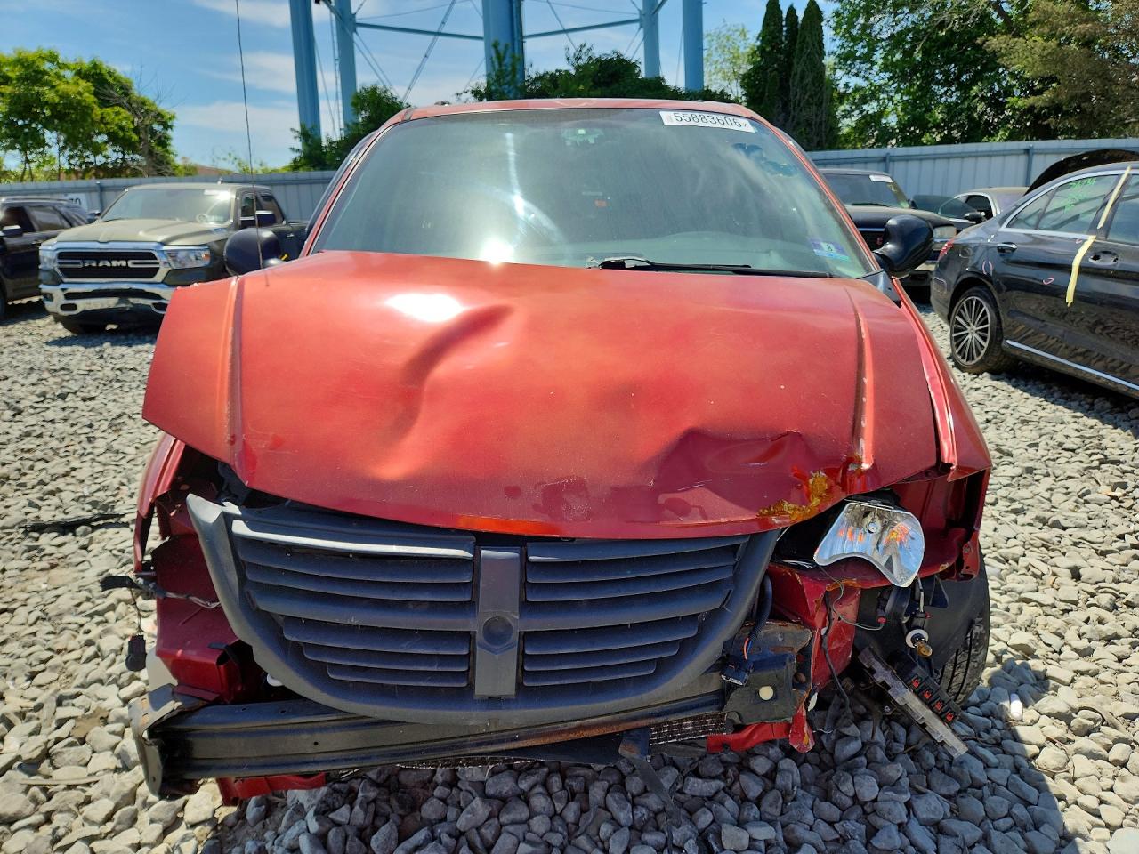 2007 Dodge Grand Caravan Se Red vin: 1D4GP24R57B166188