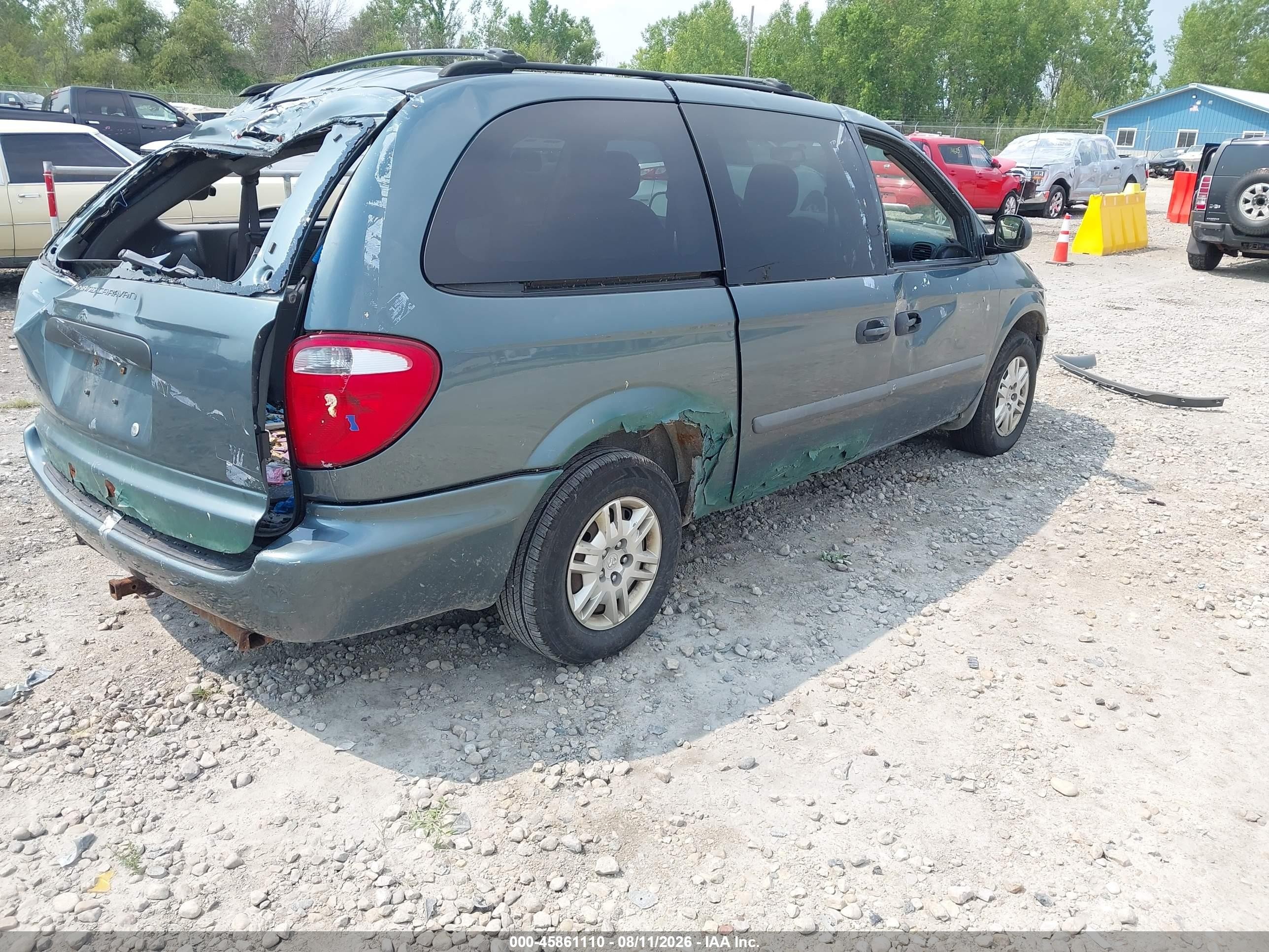 2007 Dodge Grand Caravan Se Green vin: 1D4GP24R57B194105